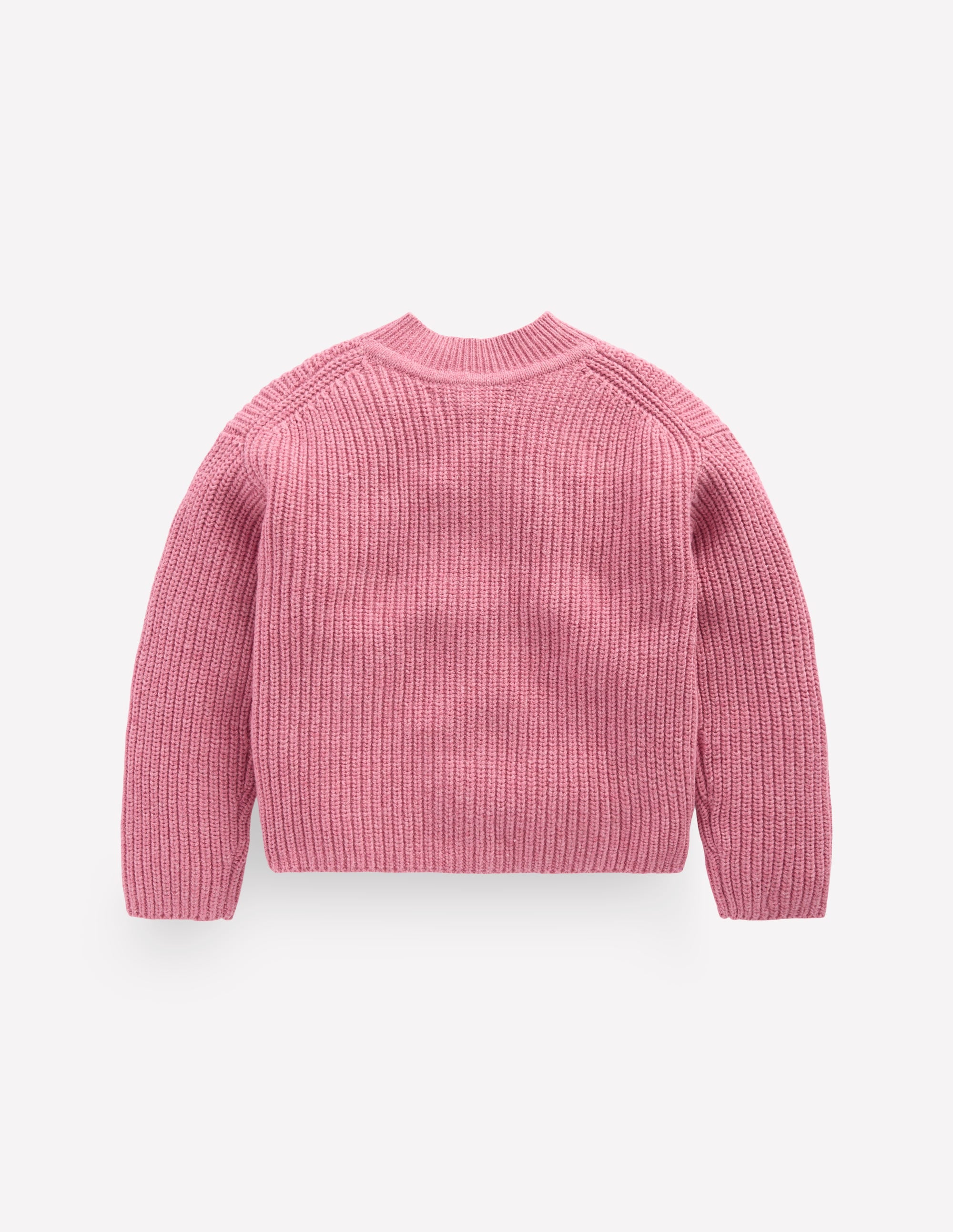 Chunky Everyday Cardigan-Pink Heather Marl - Image 2