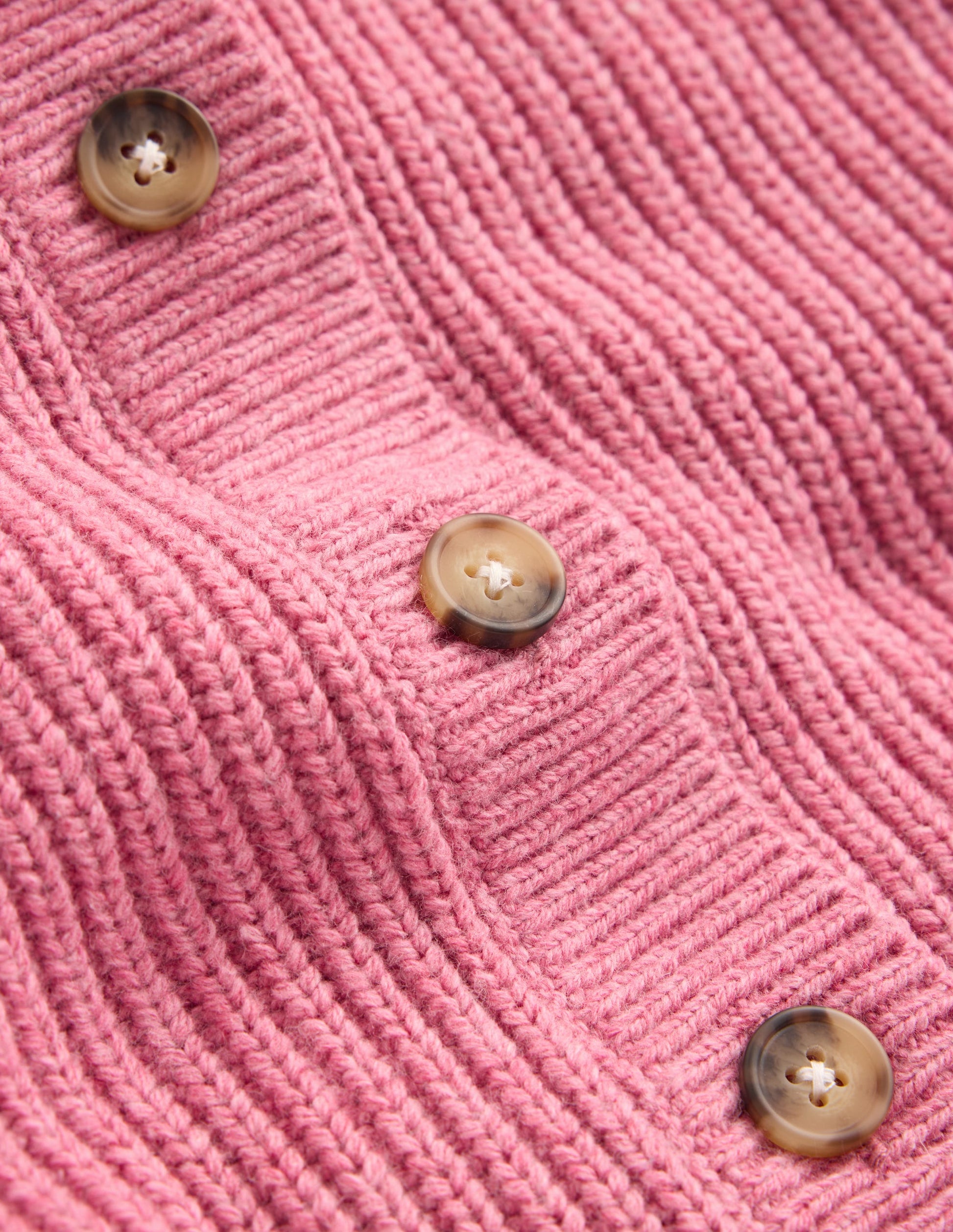 Chunky Everyday Cardigan-Pink Heather Marl-3