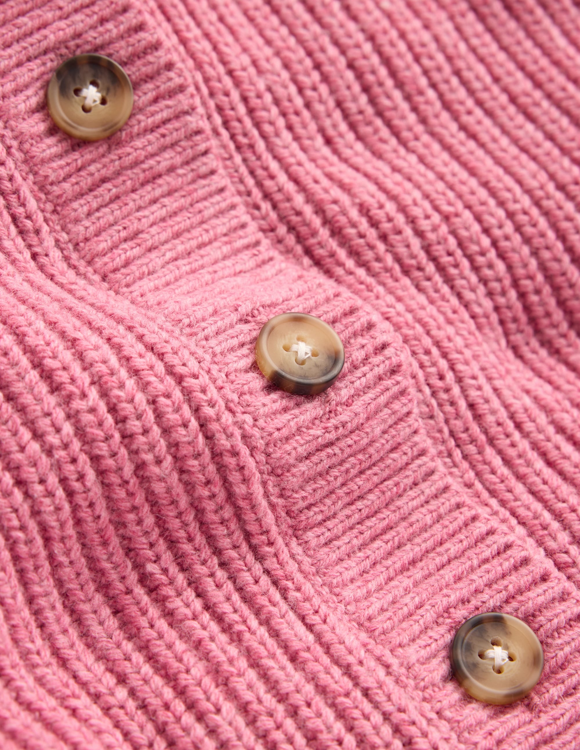 Chunky Everyday Cardigan-Pink Heather Marl - Image 3