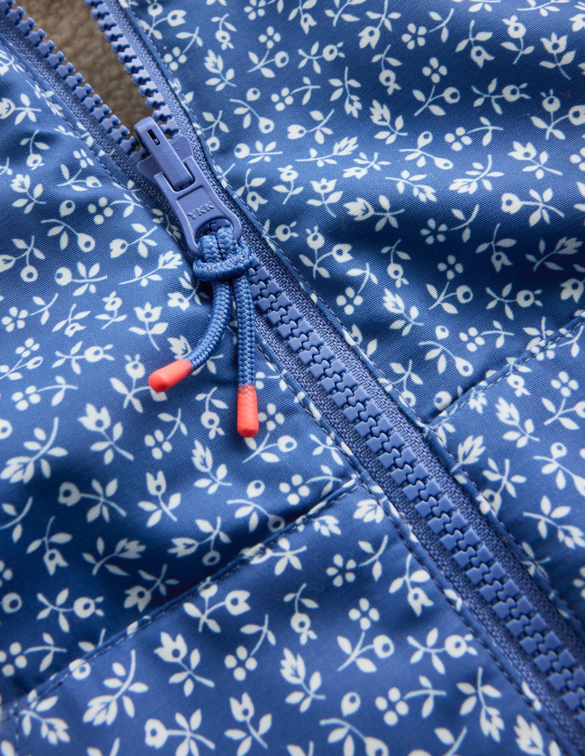 Reversible Borg Hooded Bomber-Bluejay Ditsy Floral-8