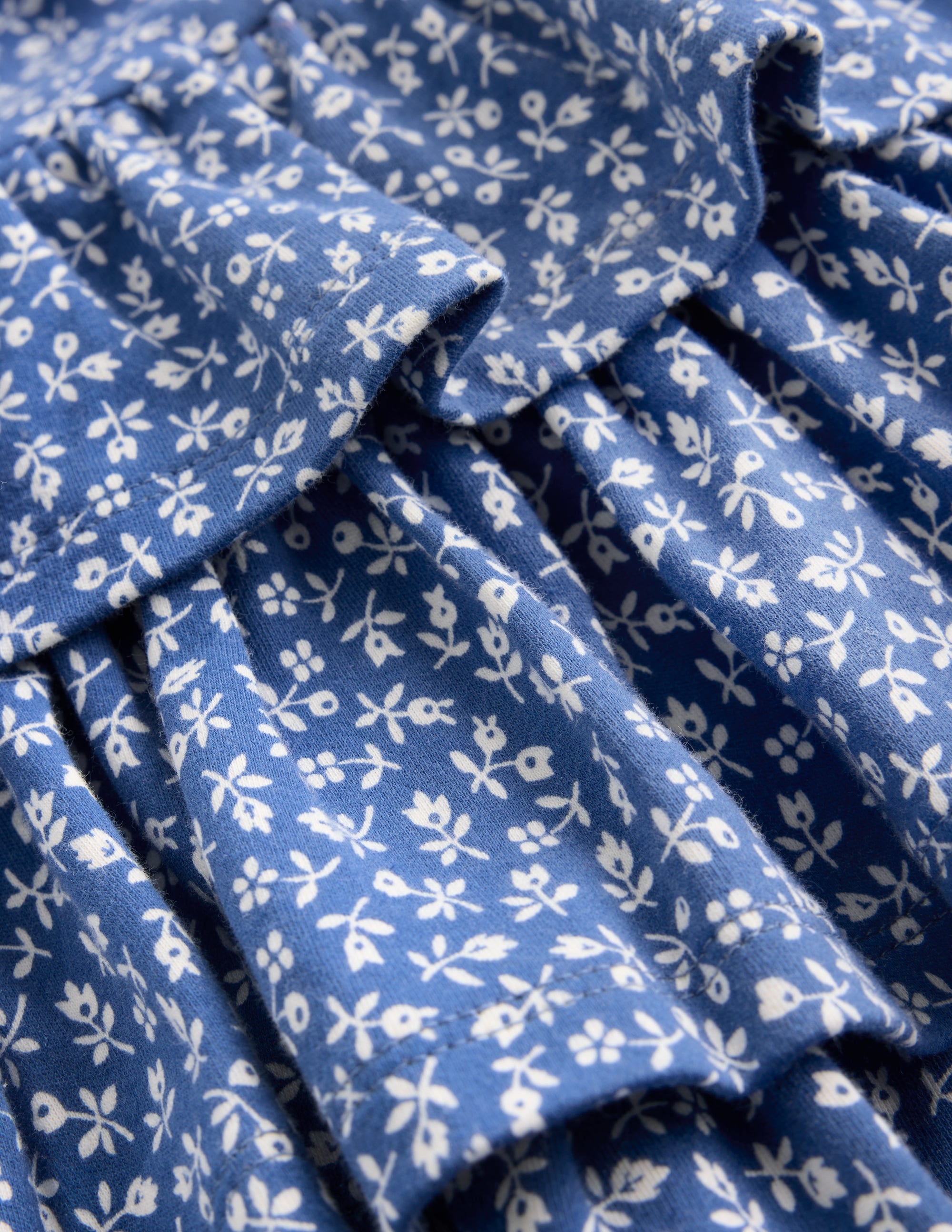 Ruffle Skirt Jersey Dress-Bluejay Ditsy Floral - Image 3