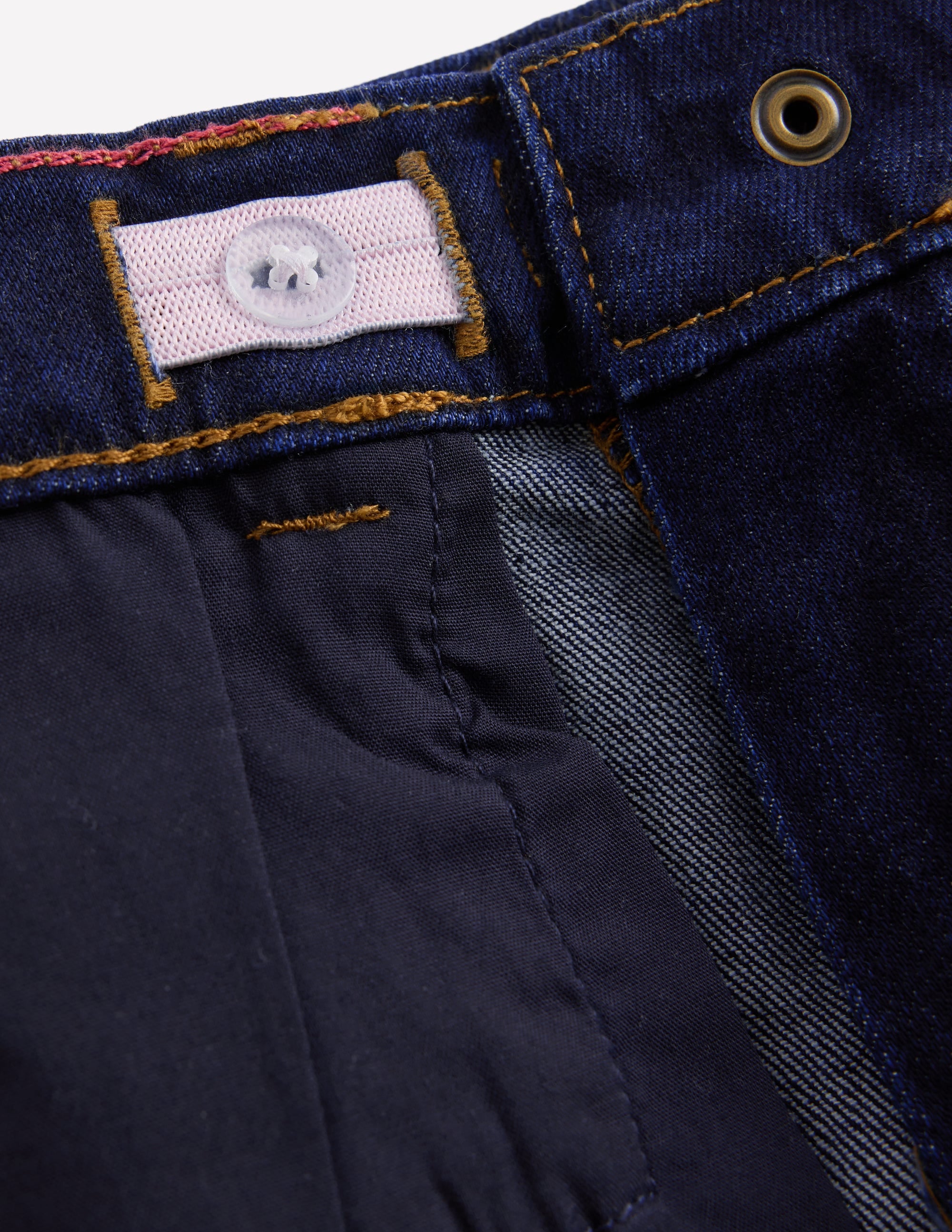 Wide Leg Frill Hem Jeans-Dark Wash - Image 4