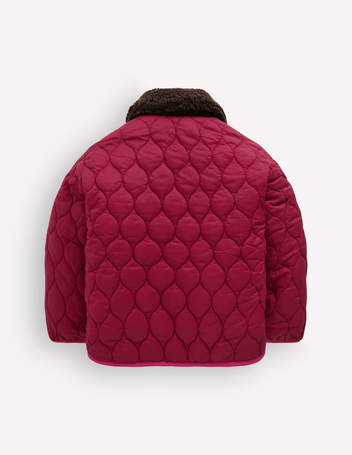 Reversible Borg Quilted Jacket-Leopard Multi - Image 7
