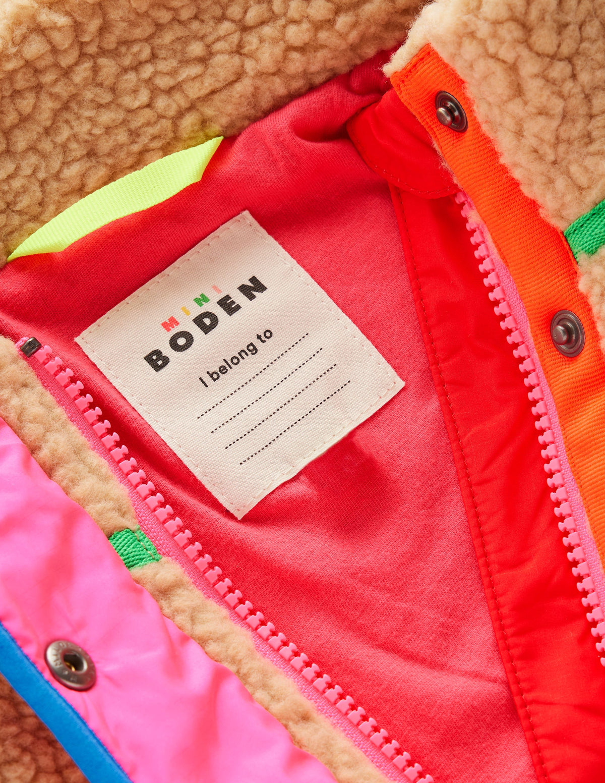 Fun Borg Mix Fleece-Rainbow Trim Borg - Image 4