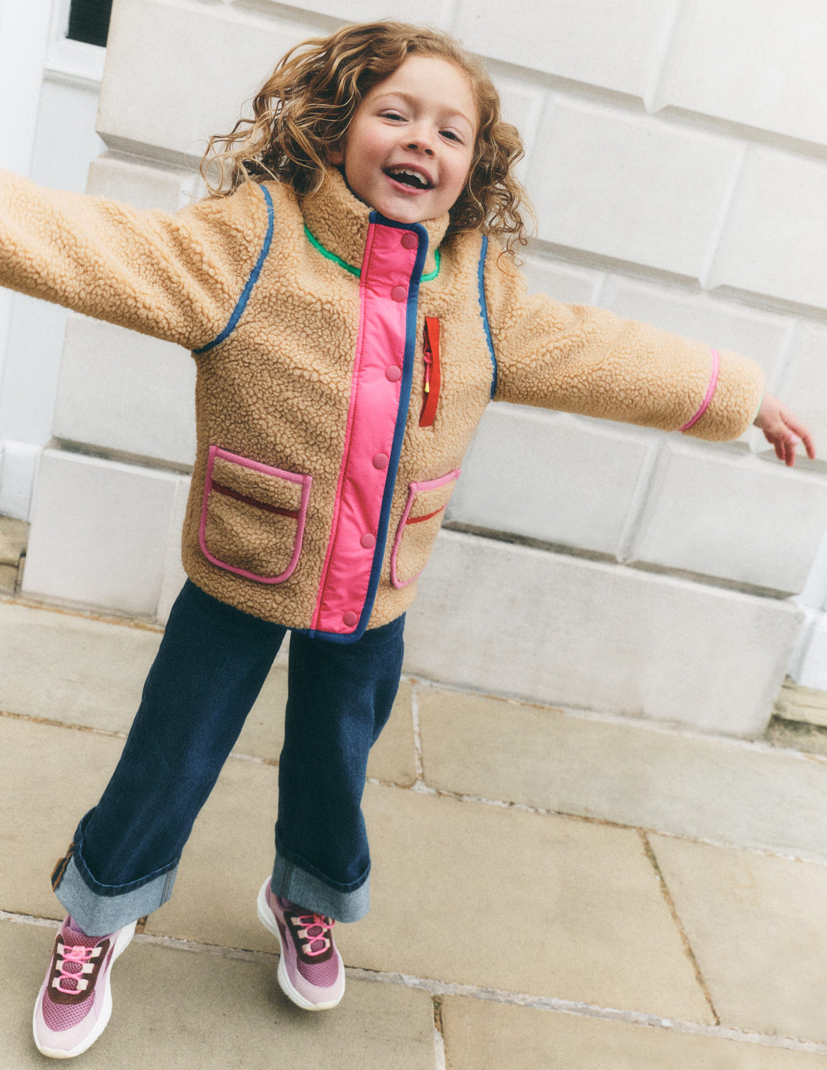 Fun Borg Mix Fleece-Rainbow Trim Borg-5