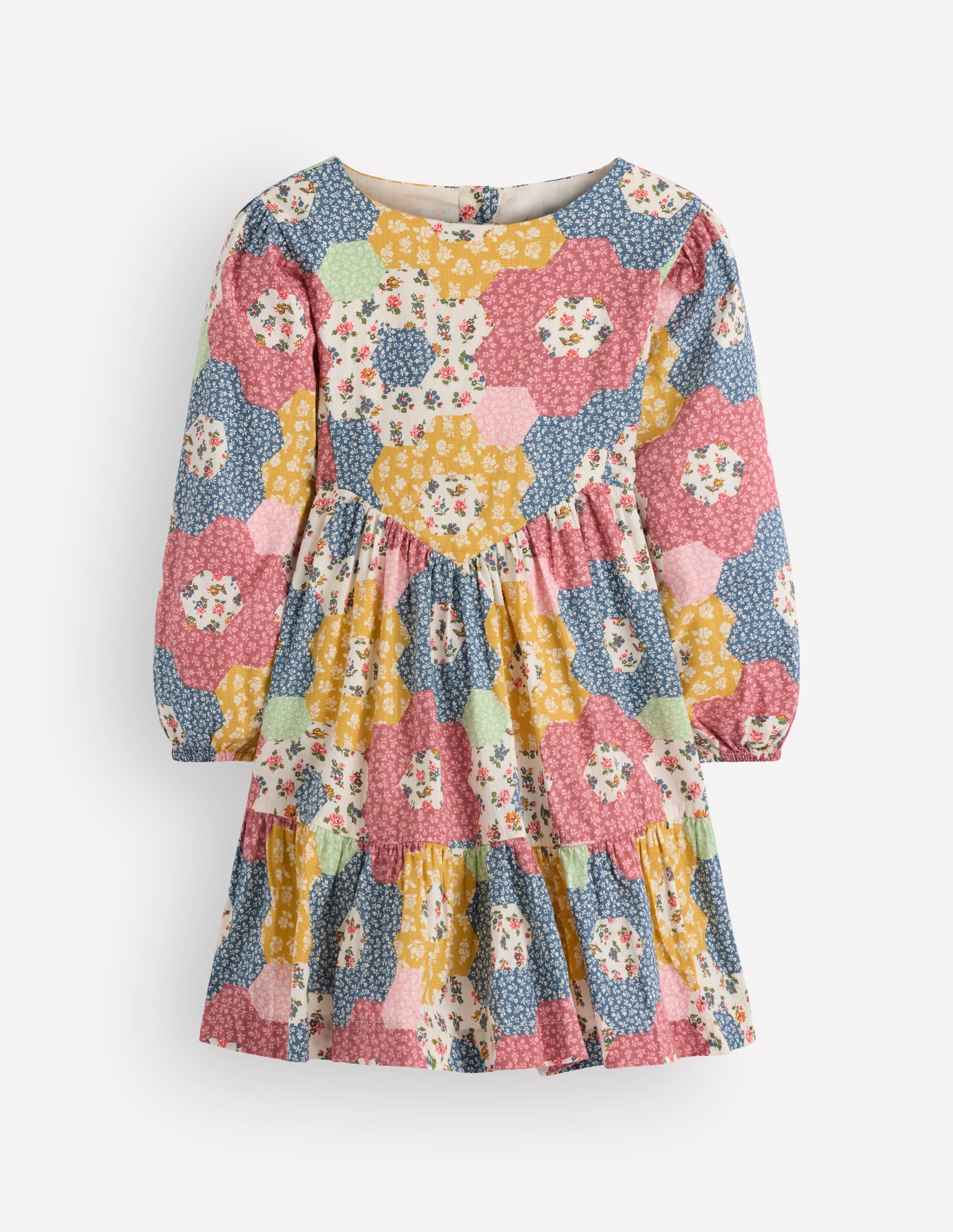 Celia Wing Sleeve Dress - Floral Patchwork | Boden USA