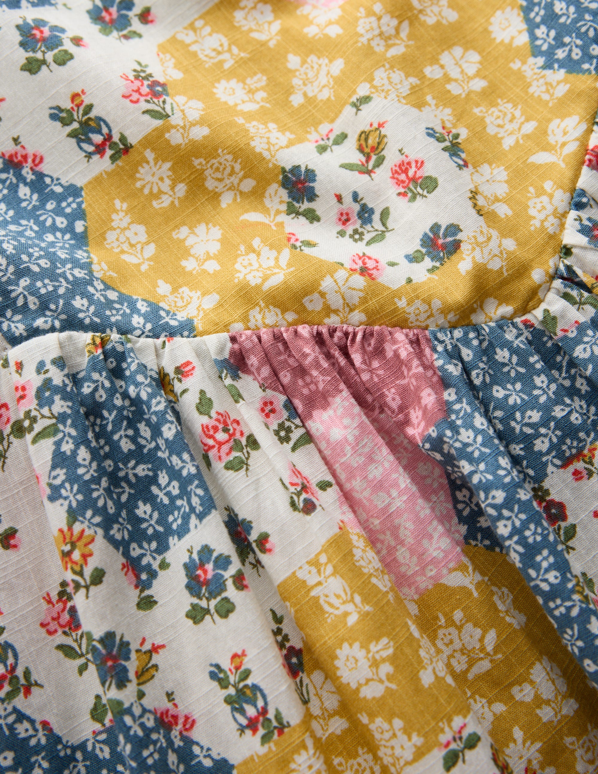 Celia Wing Sleeve Dress-Floral Patchwork - Image 4