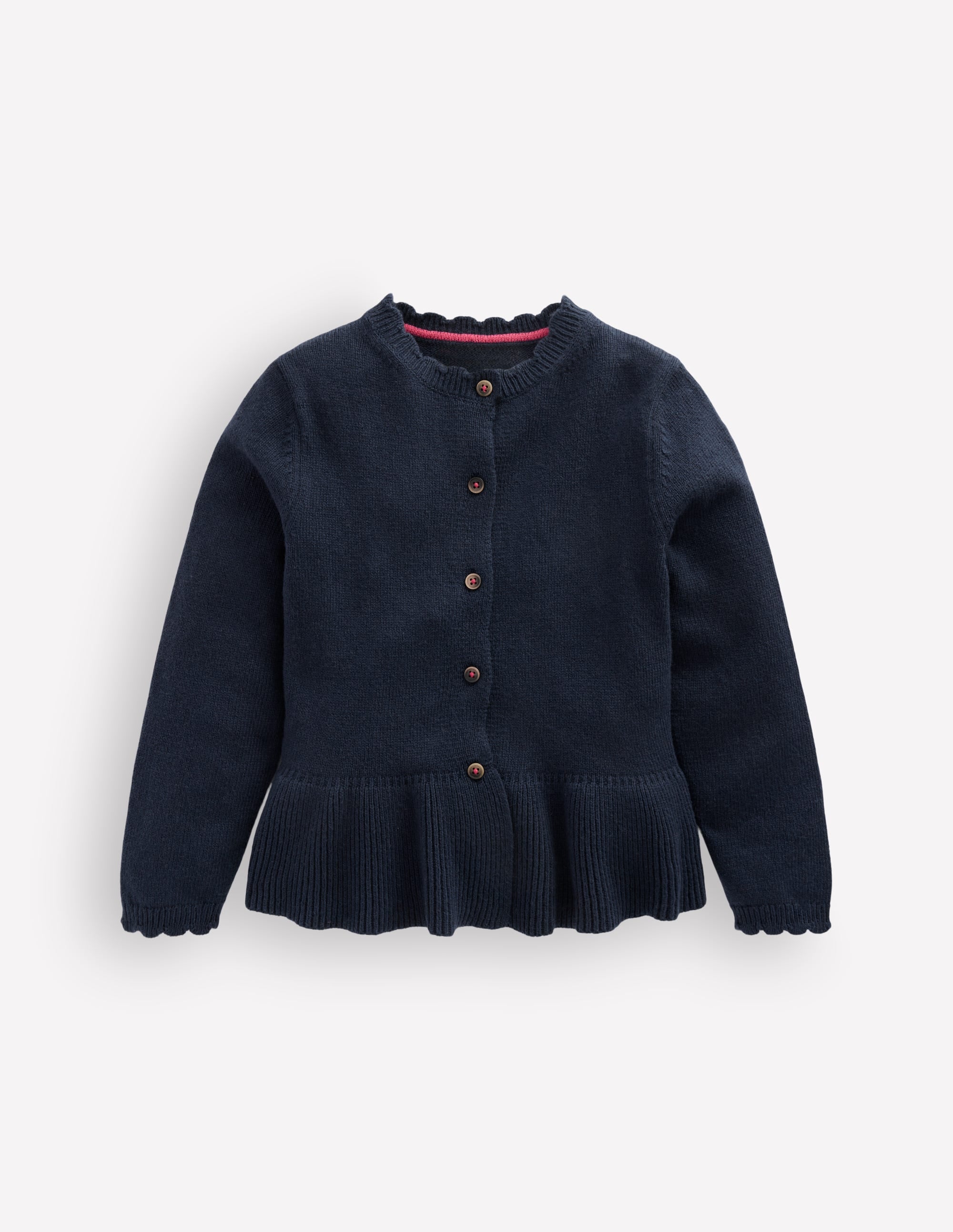 Pretty Peplum Cardigan-Navy - Image 3