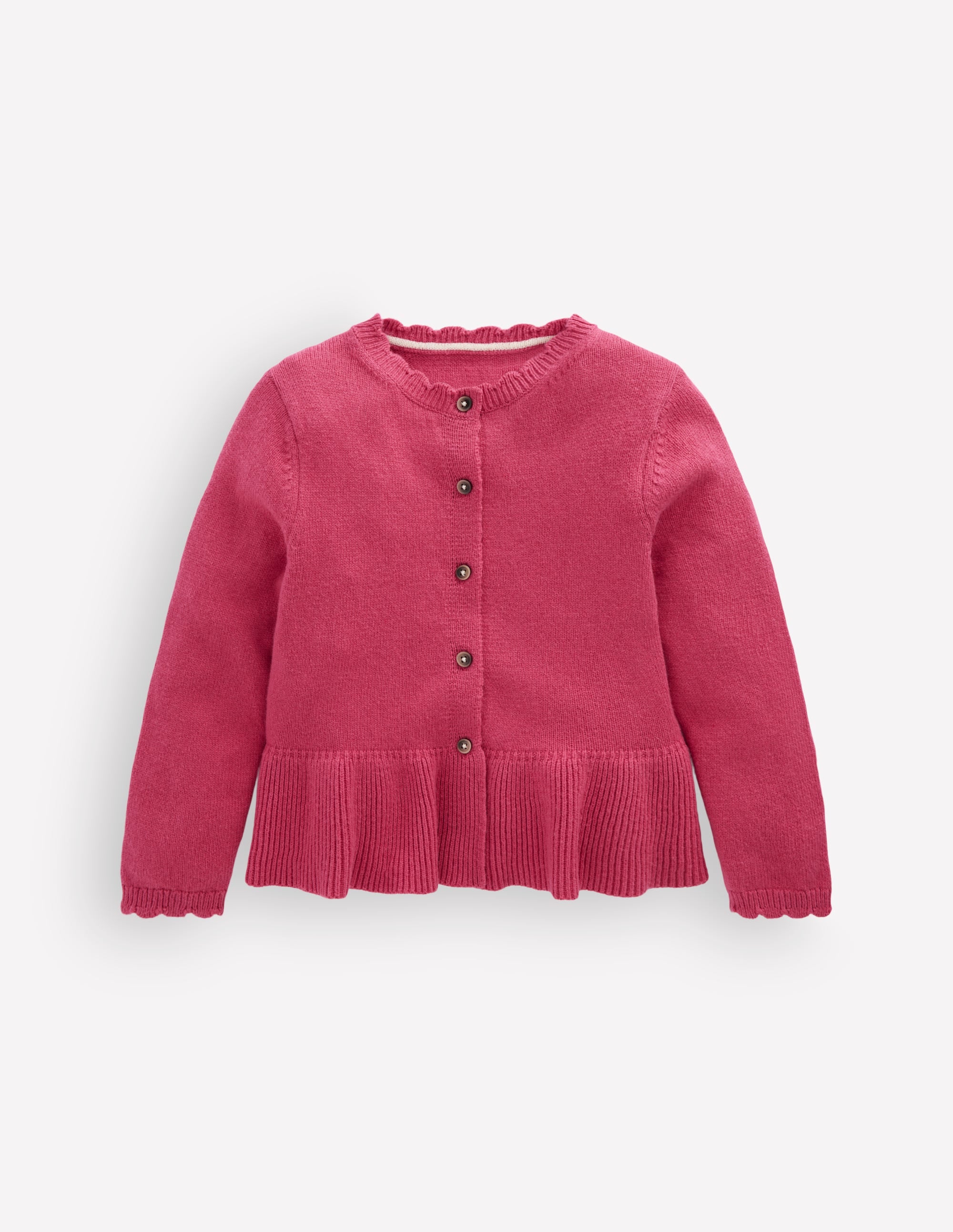 Pretty Peplum Cardigan - Winter Blush | Boden USA