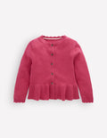 Pretty Peplum Cardigan-Winter Blush