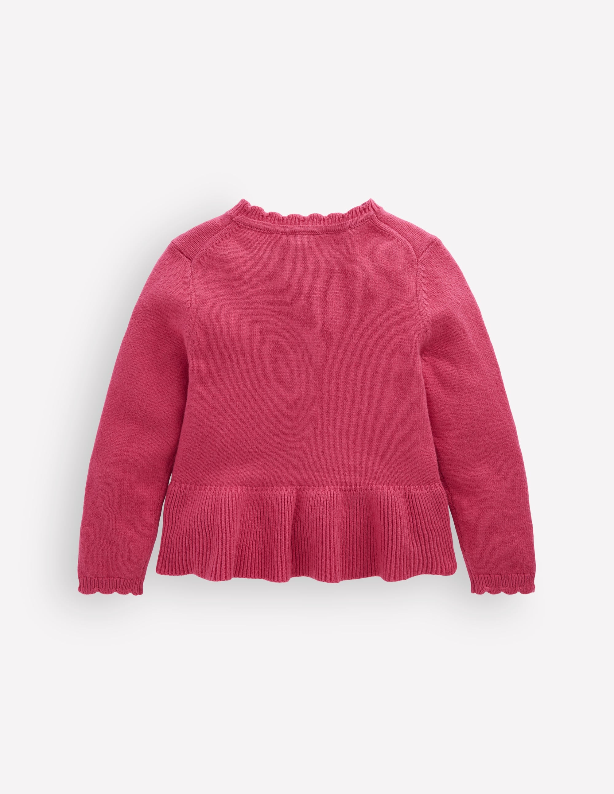 Pretty Peplum Cardigan-Winter Blush - Image 2