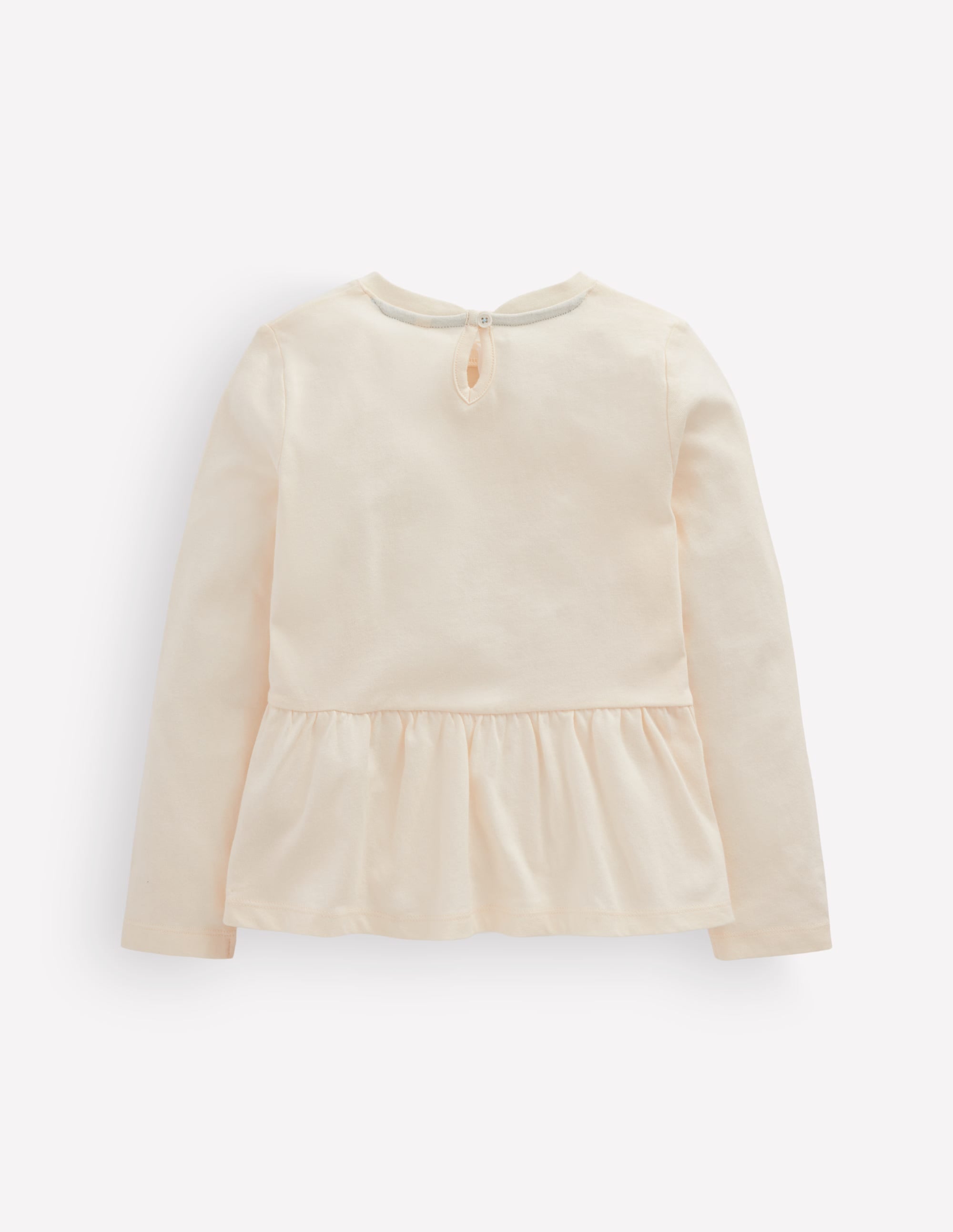 Long Sleeve Peplum Top - Soft Ivory | Boden USA