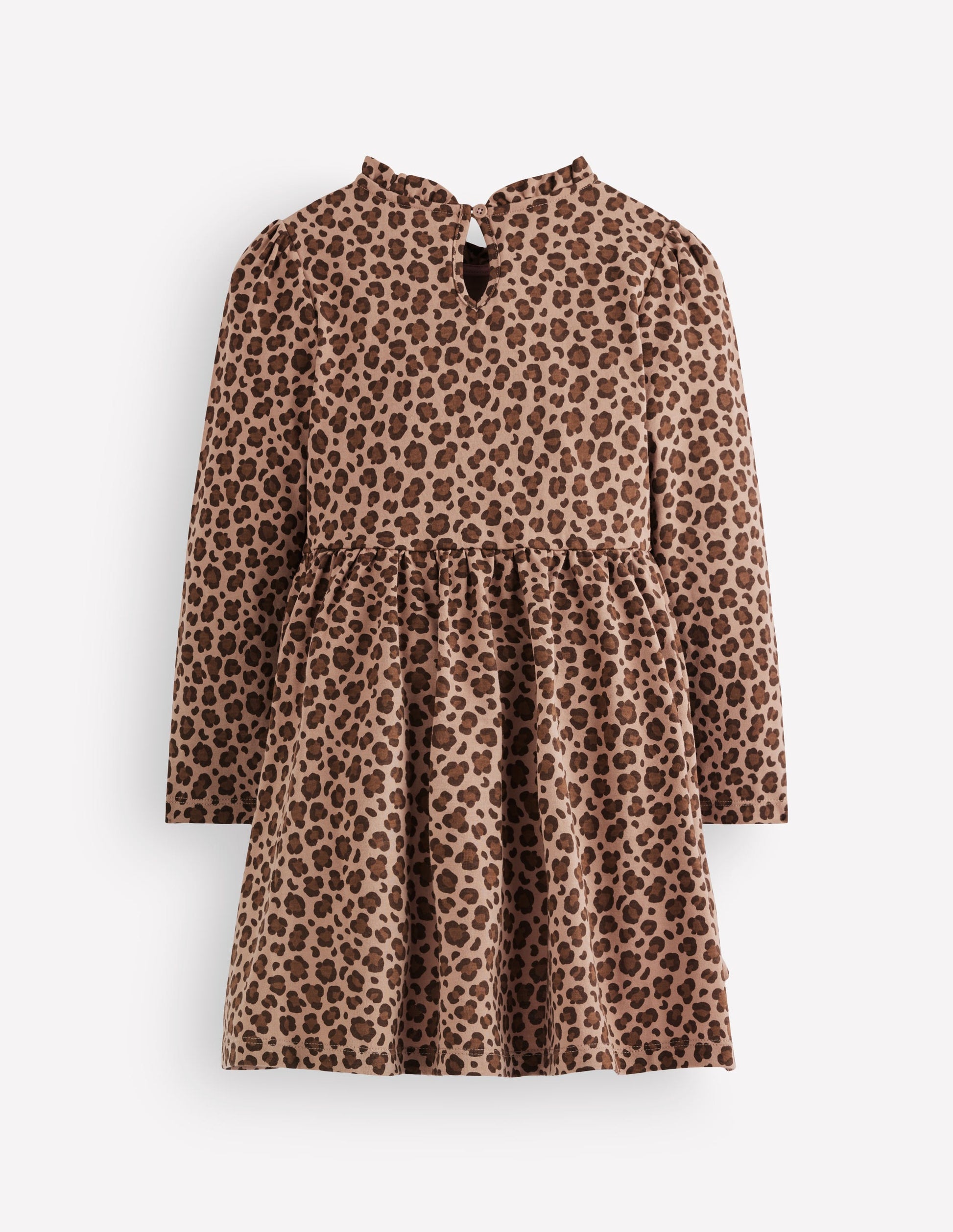 Boden Girls Long Sleeve Twirly Dress in Brown