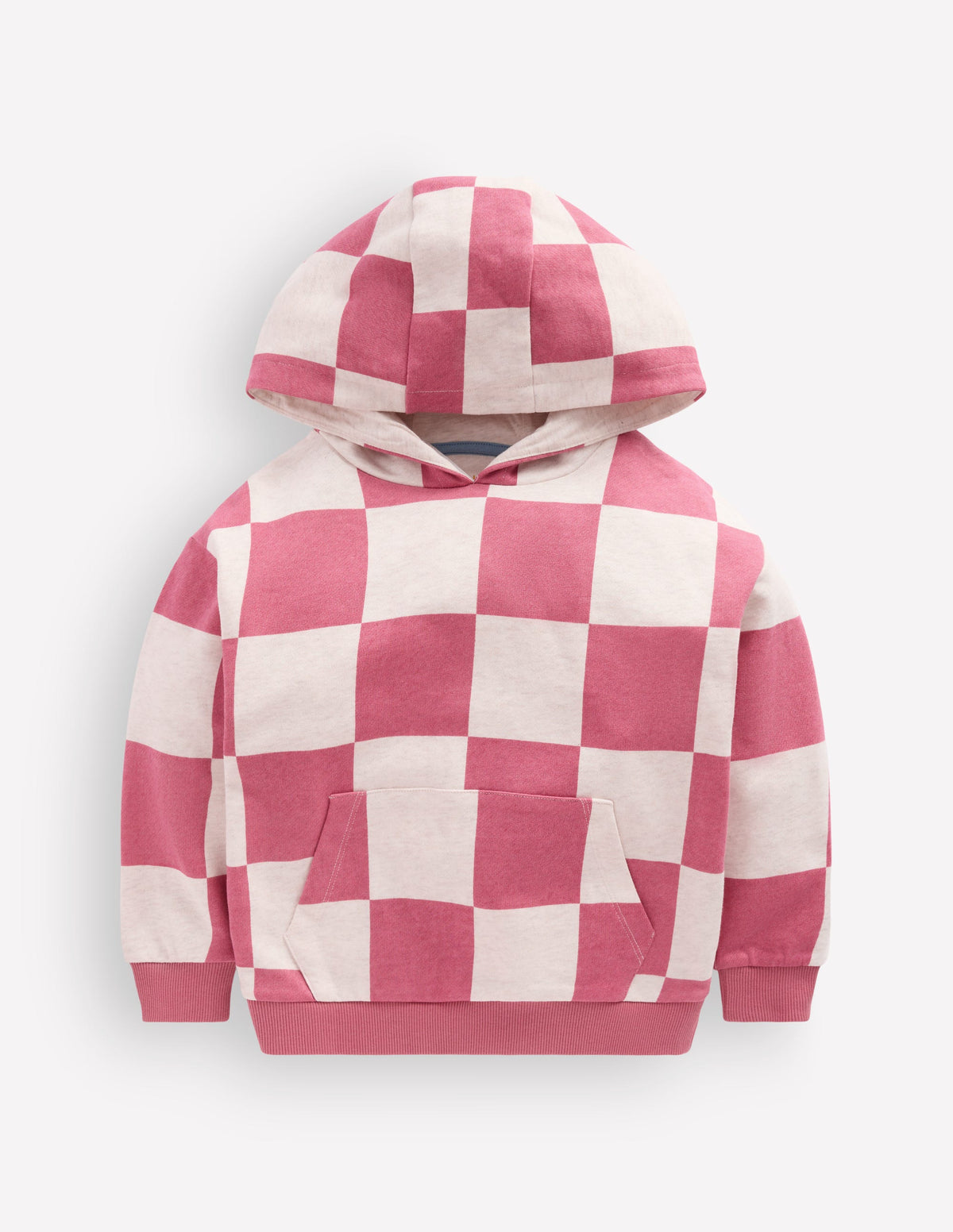 Fun Print Hoody-Pink Checkerboard-1