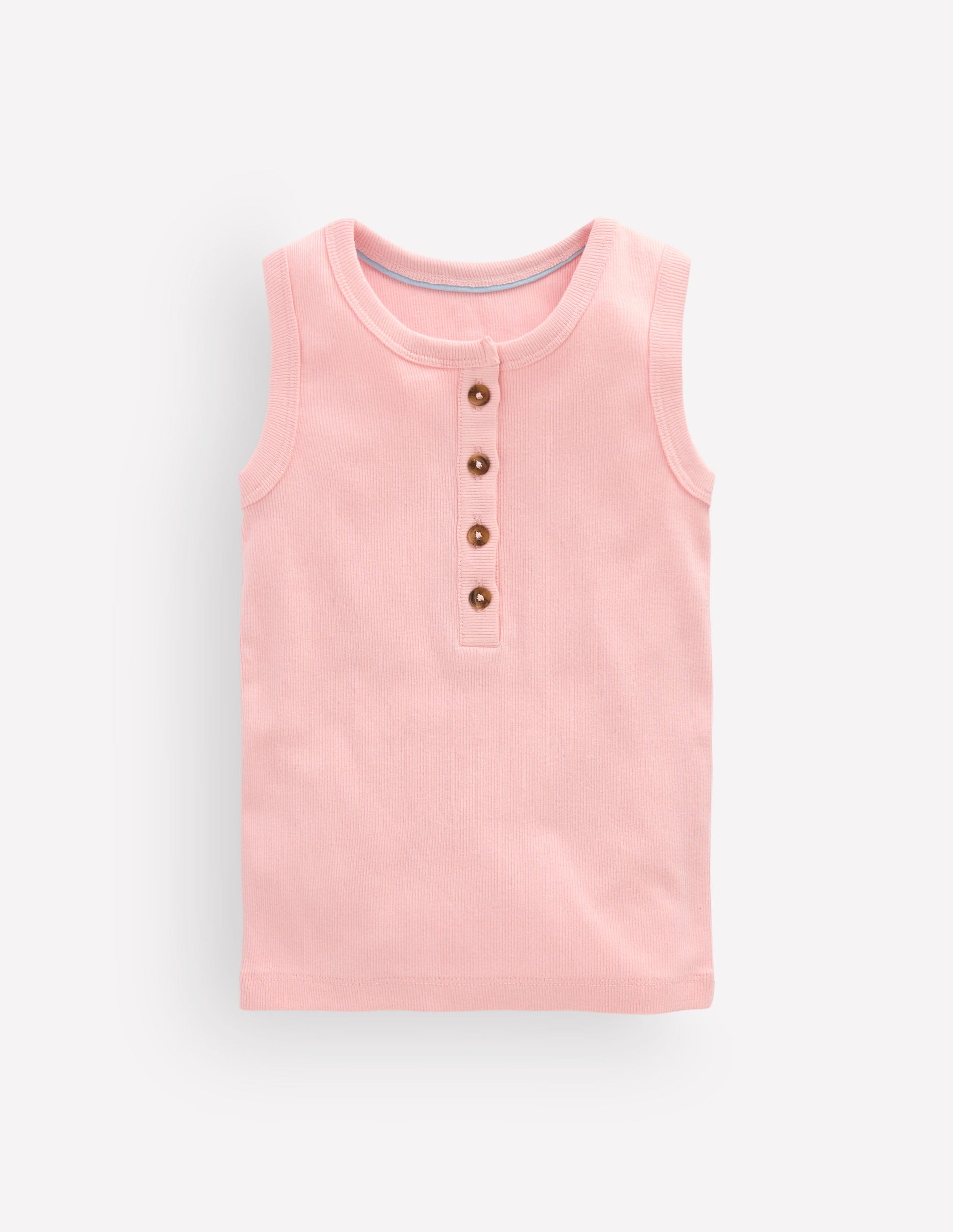 Henley Ribbed Tank-Chalk Pink-1