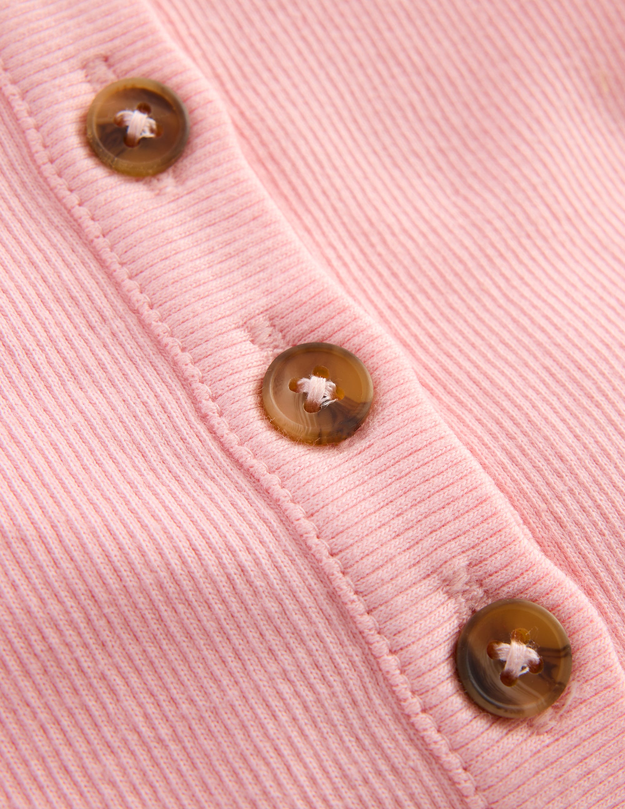 Henley Ribbed Tank-Chalk Pink - Image 3