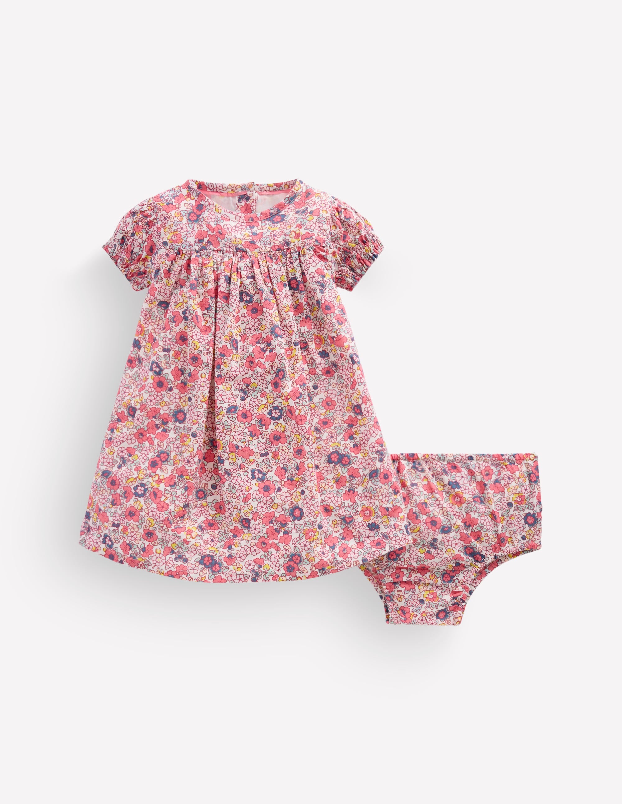 Gathered Woven Dress-Multi Ditsy Floral - Image 1
