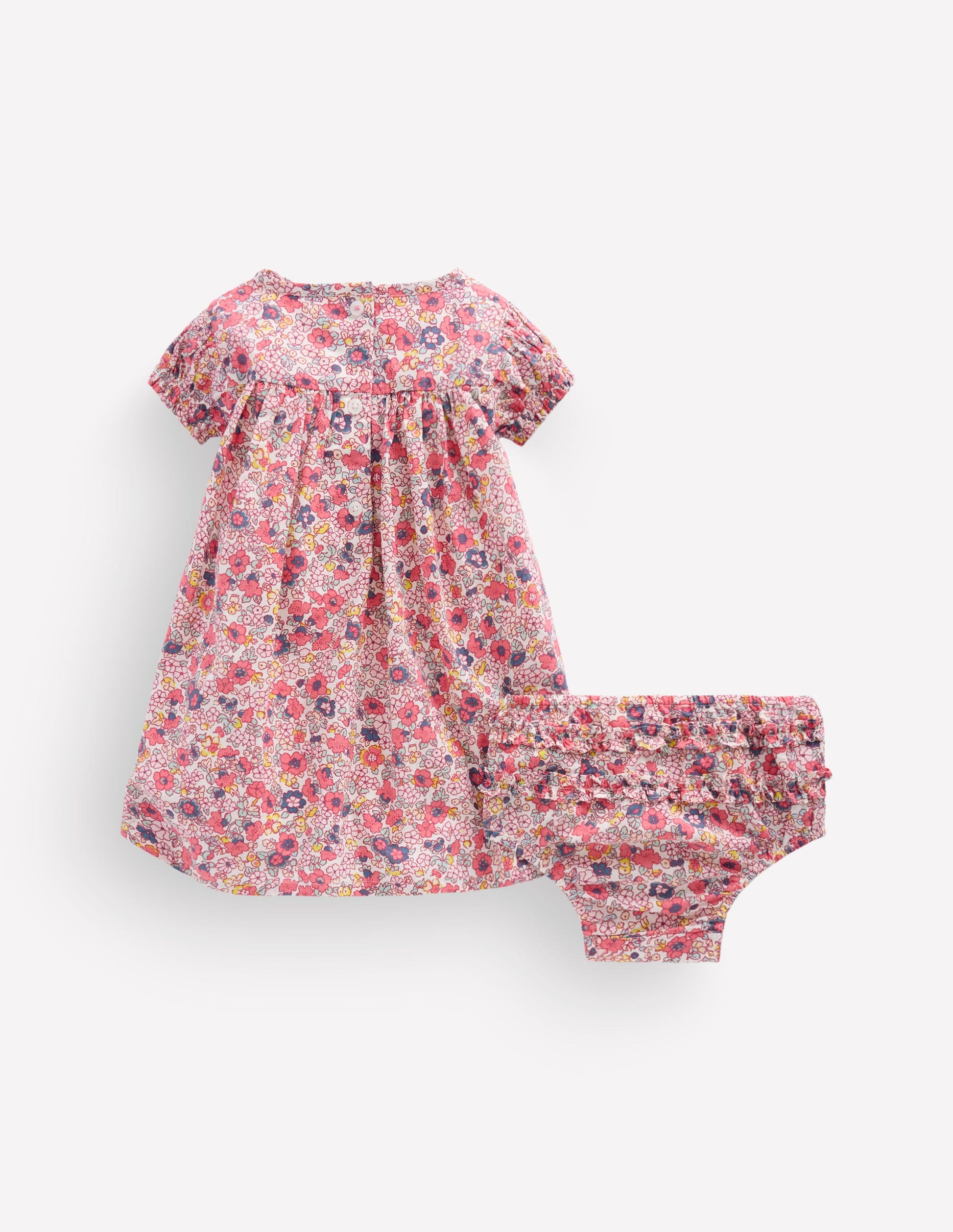 Gathered Woven Dress-Multi Ditsy Floral-2