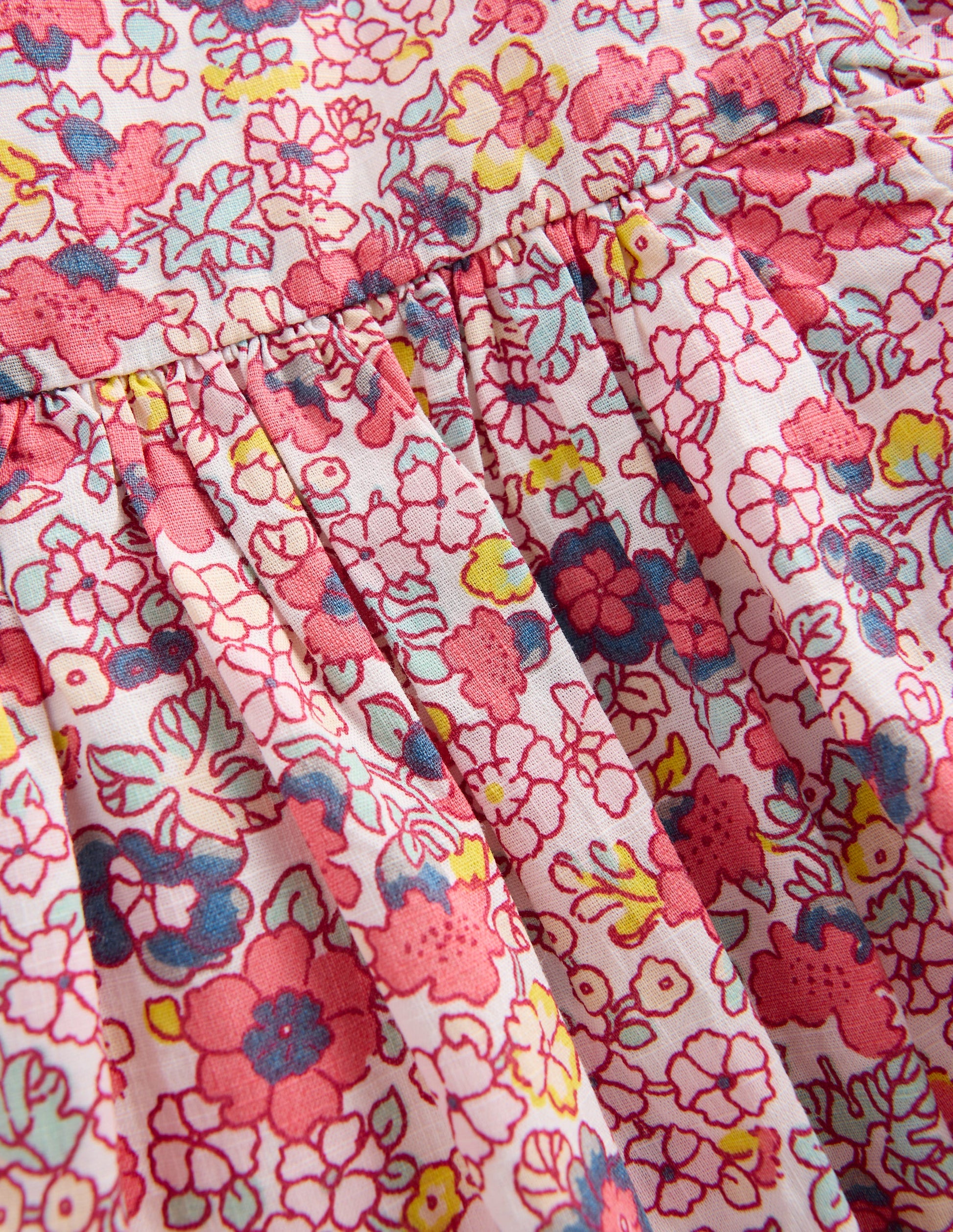 Gathered Woven Dress-Multi Ditsy Floral-3