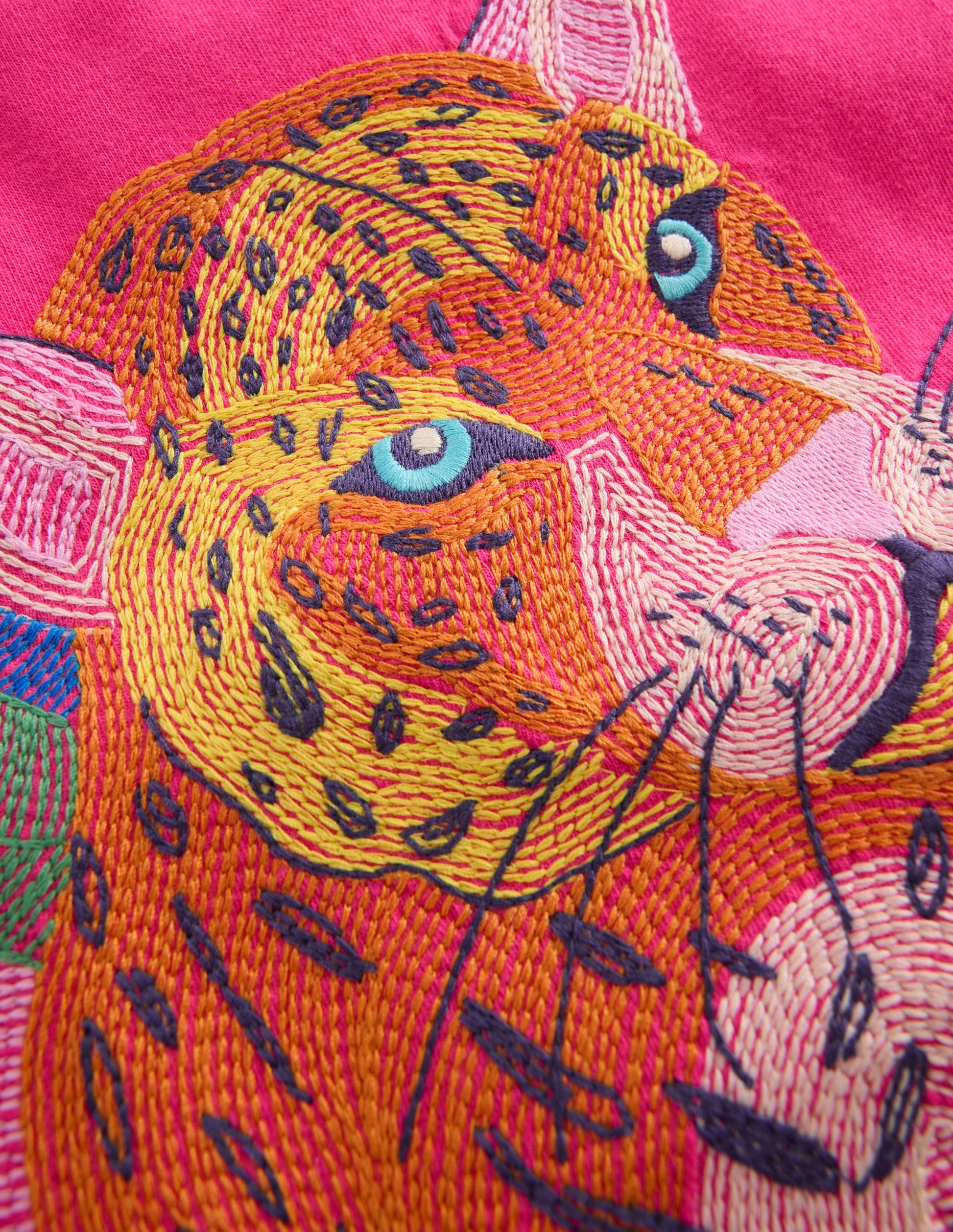 Puff Sleeve Superstitch Top-Raspberry Pink Leopard-3