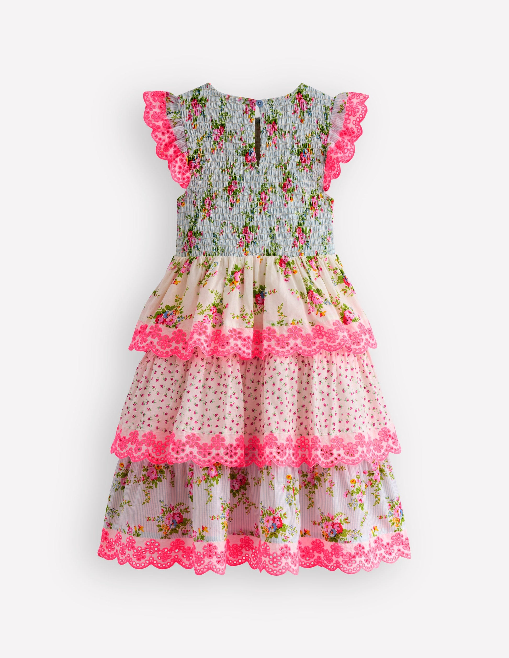 Boden Girls Tiered Lace Trim Dress | Size 2-3 Years Boden Girls Tiered Lace Trim Dress | Size 2-3 Years
