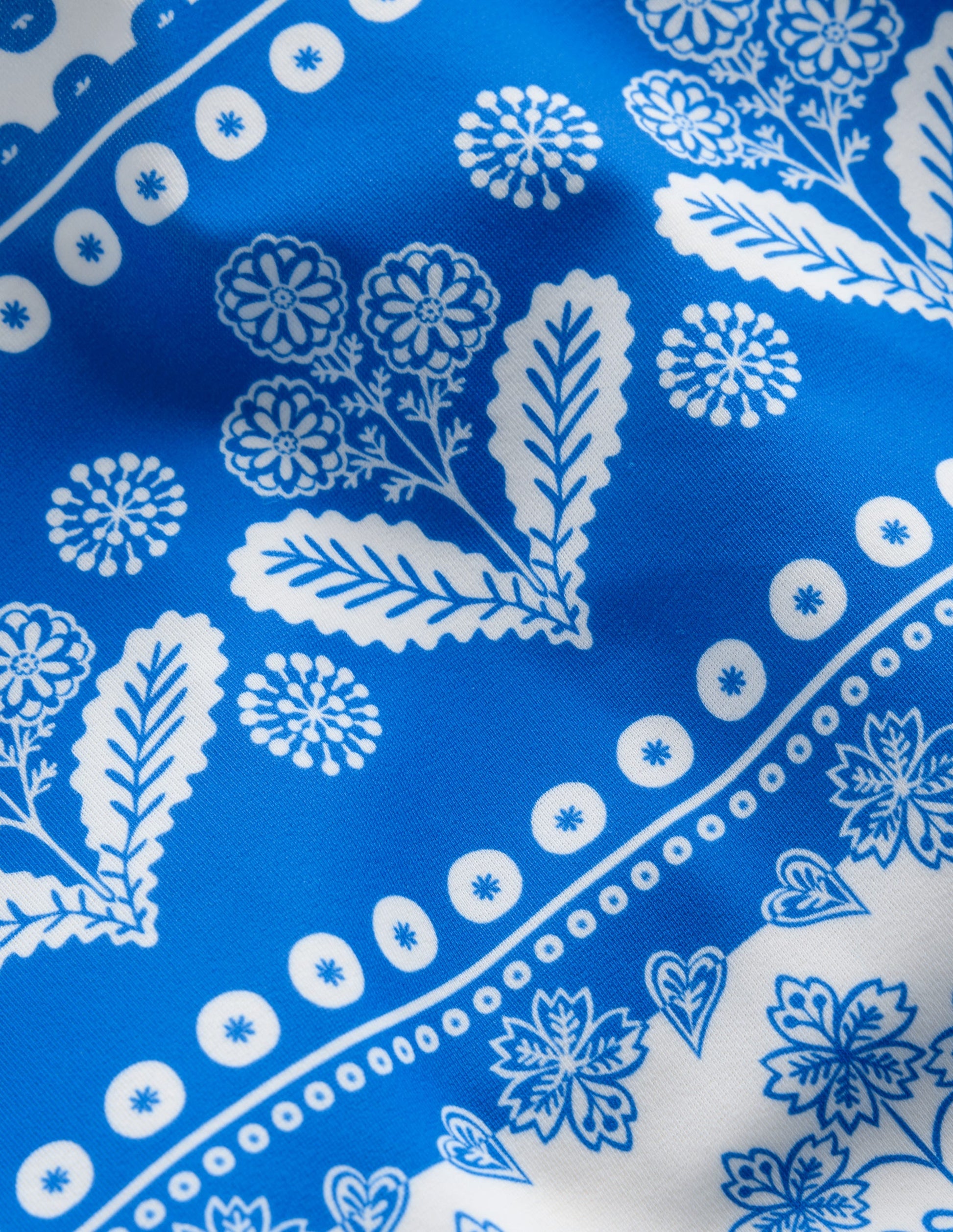 Sunsafe Patterned Rash Vest-Azure Blue Woodblock-3