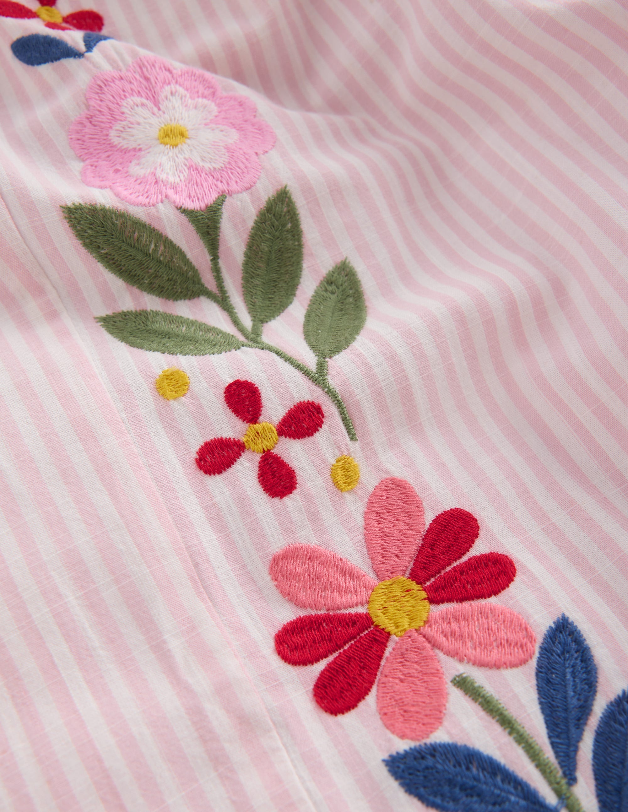 Scallop Hem Pants-Chalk Pink/ Ivory Floral - Image 3