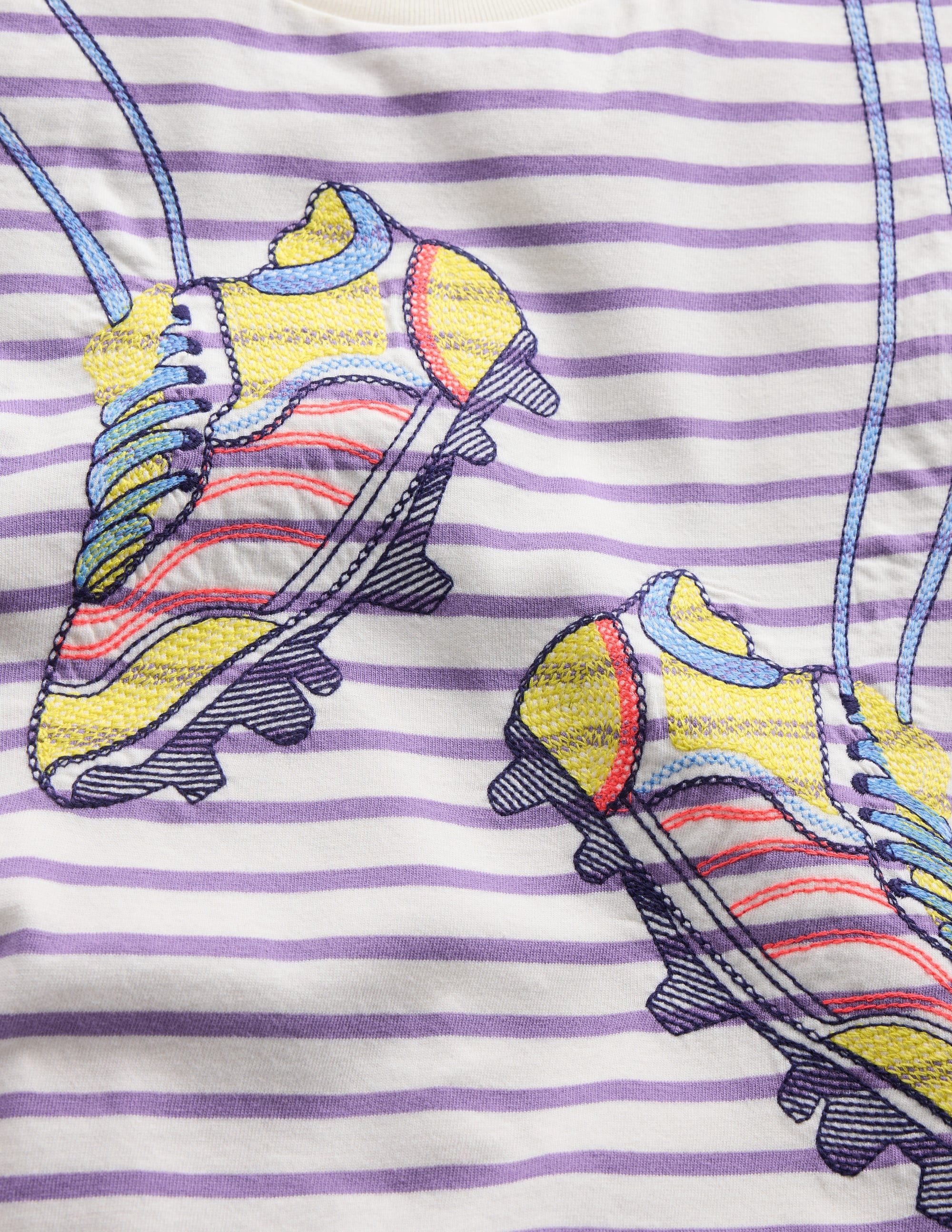 Easy Applique T - shirt - Aster Purple/ Ivory Shoes | Boden USA