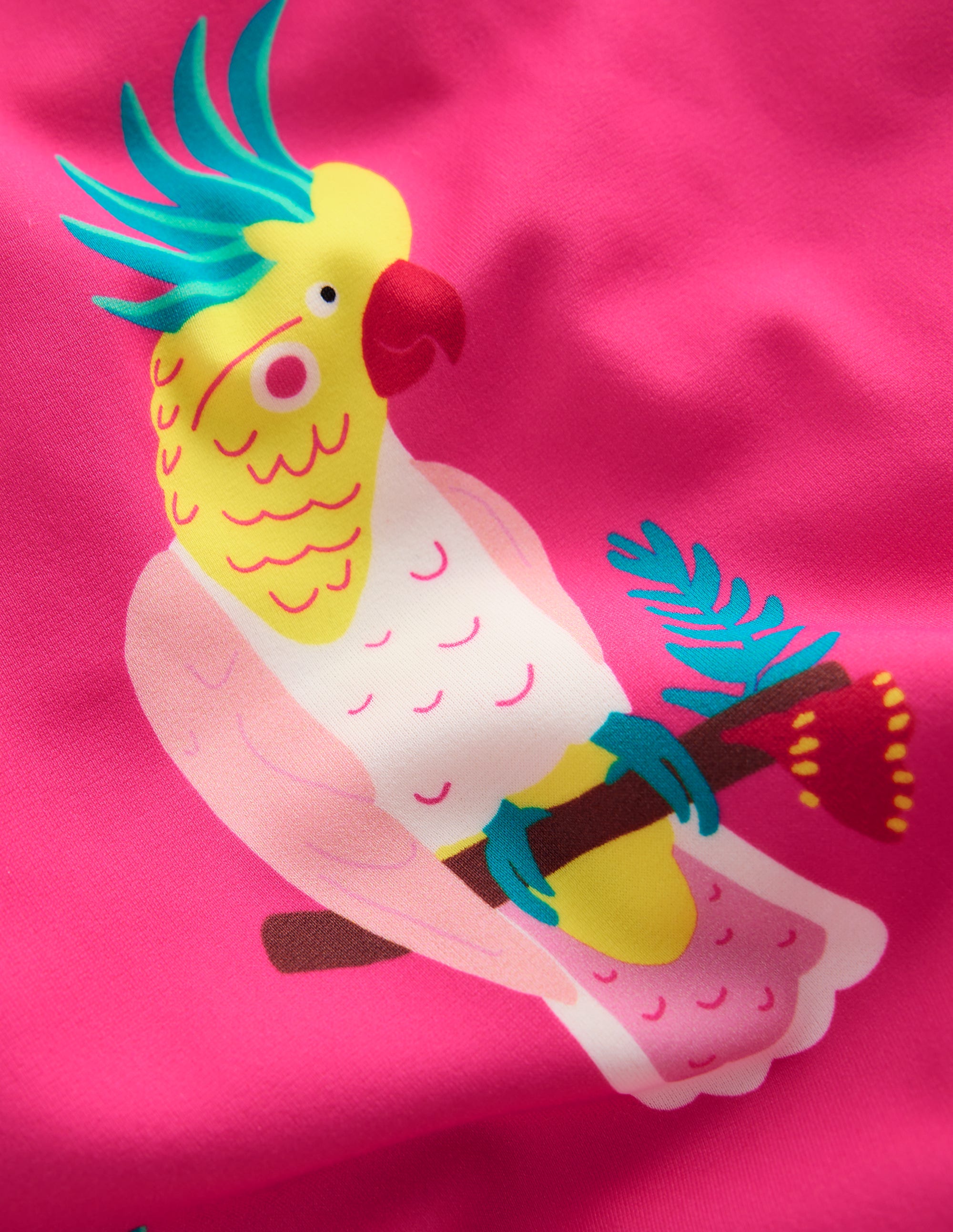 Cross - Back Printed Swimsuit - Pink Tropical Bird | Boden USA