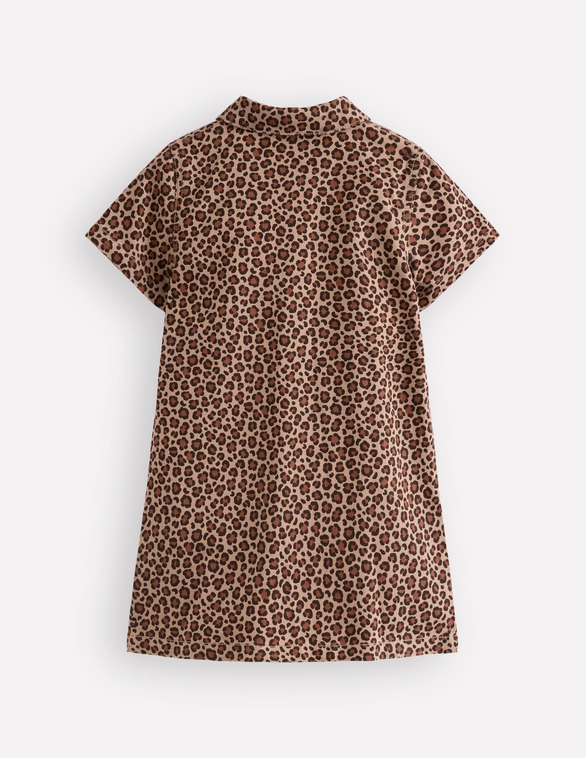 Boden Girls Denim Shirt Dress in Brown Boden Girls Denim Shirt Dress in Brown