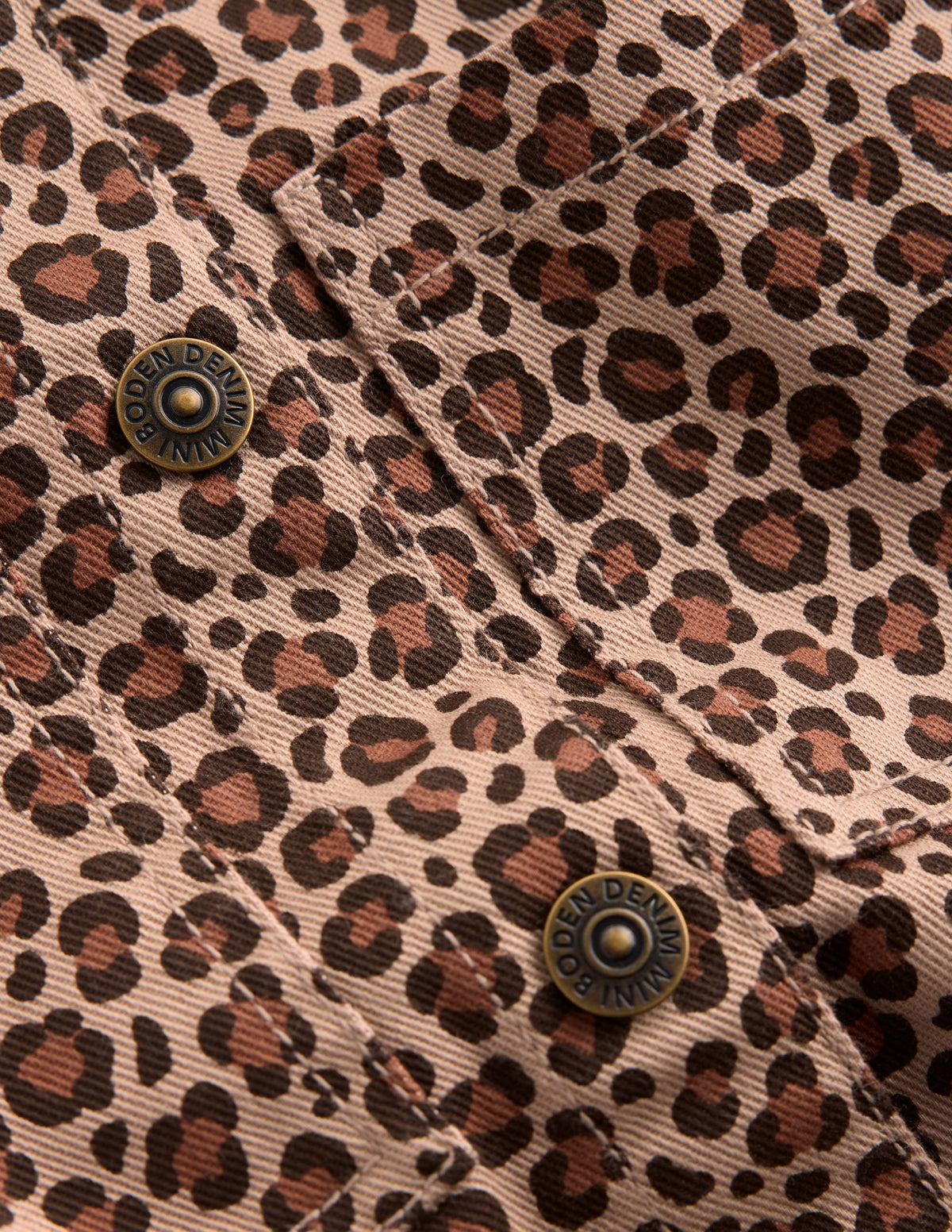 Denim Shirt Dress-Leopard - Image 3
