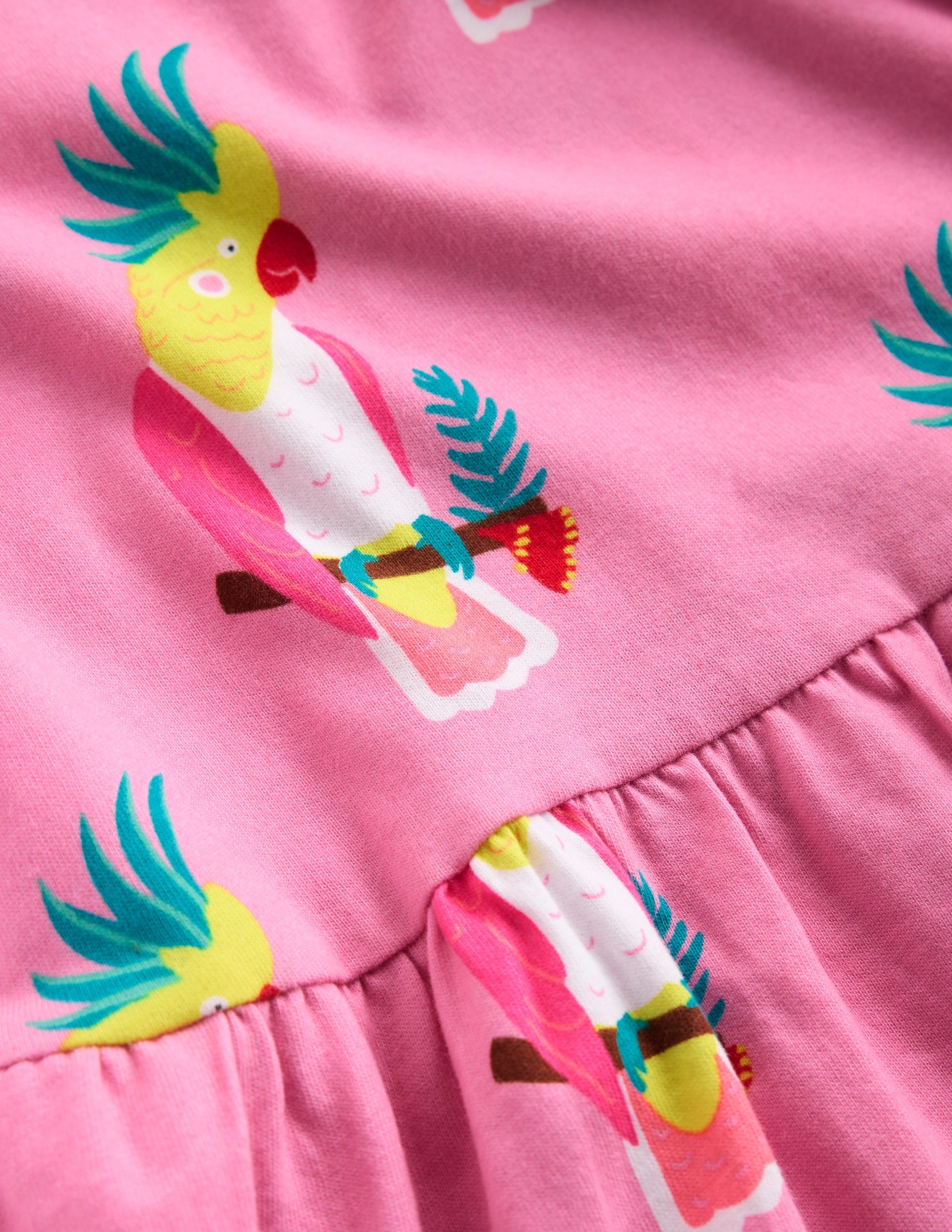 Jersey T-Shirt Dress-Sun Kissed Coral Cherries-5