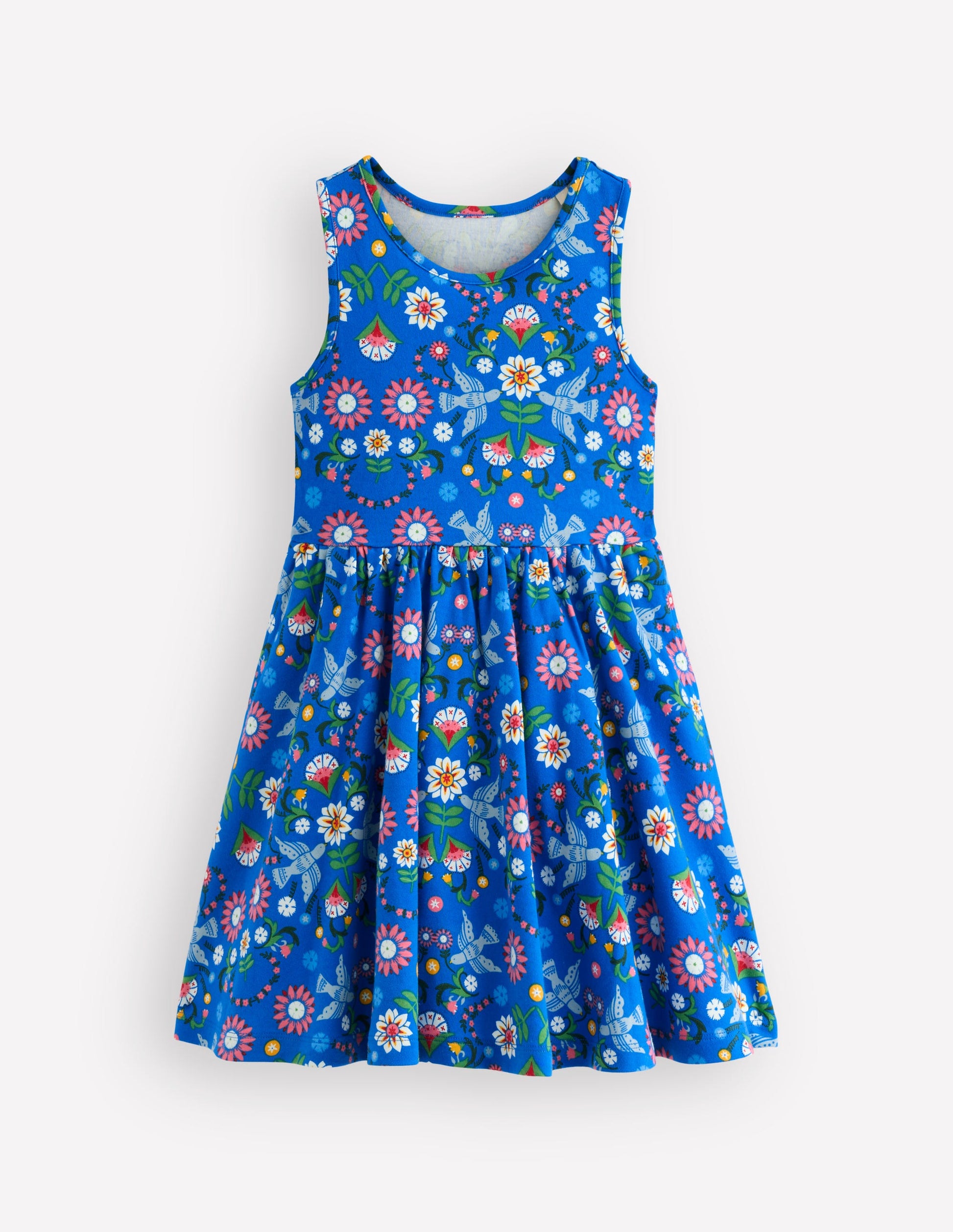 Boden Girls Twirly Jersey Dress in Blue | Size 10-11 Years Boden Girls Twirly Jersey Dress in Blue | Size 10-11 Years