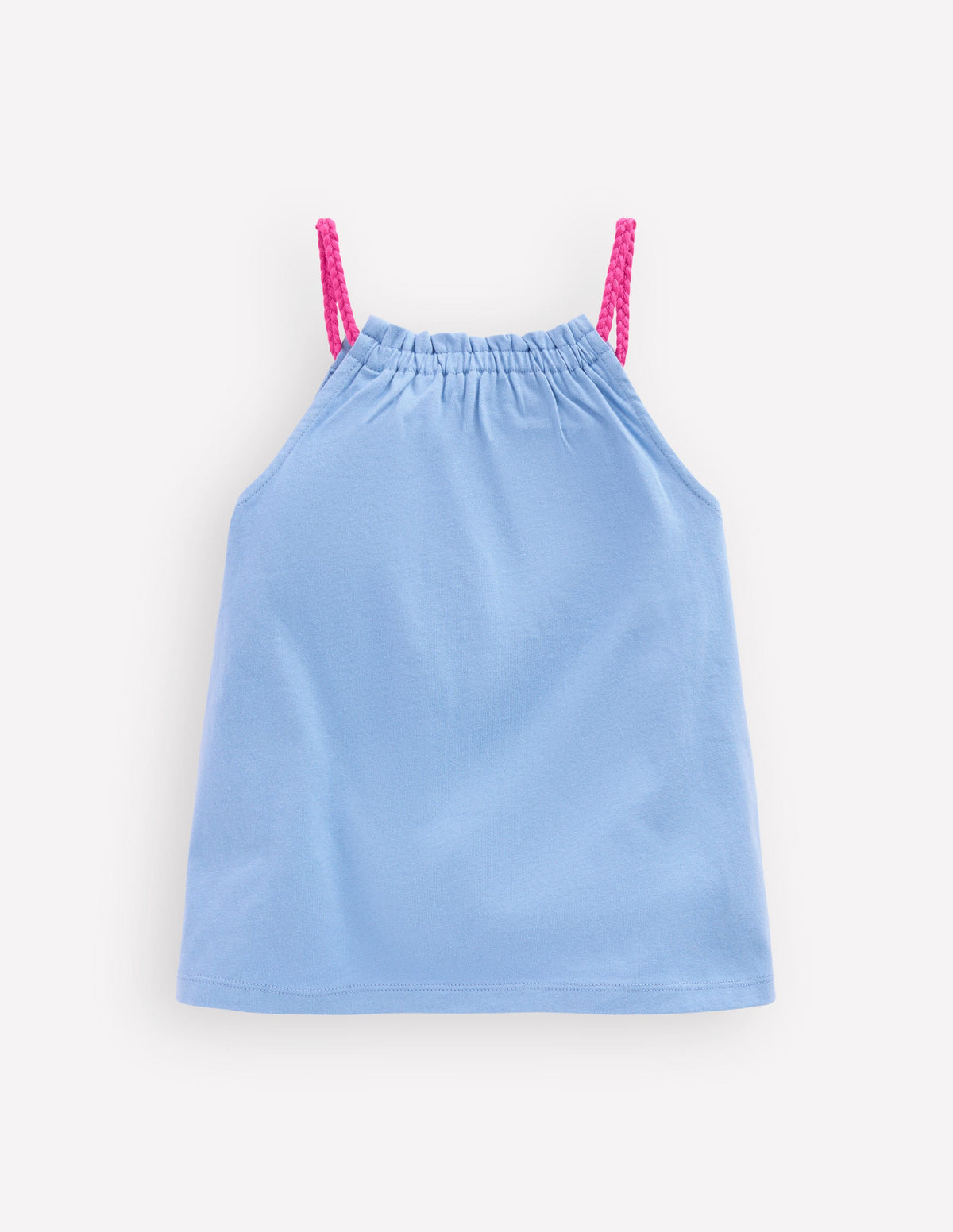 Plaited Strap Embroidered Tank-Forget Me Not Blue - Image 2