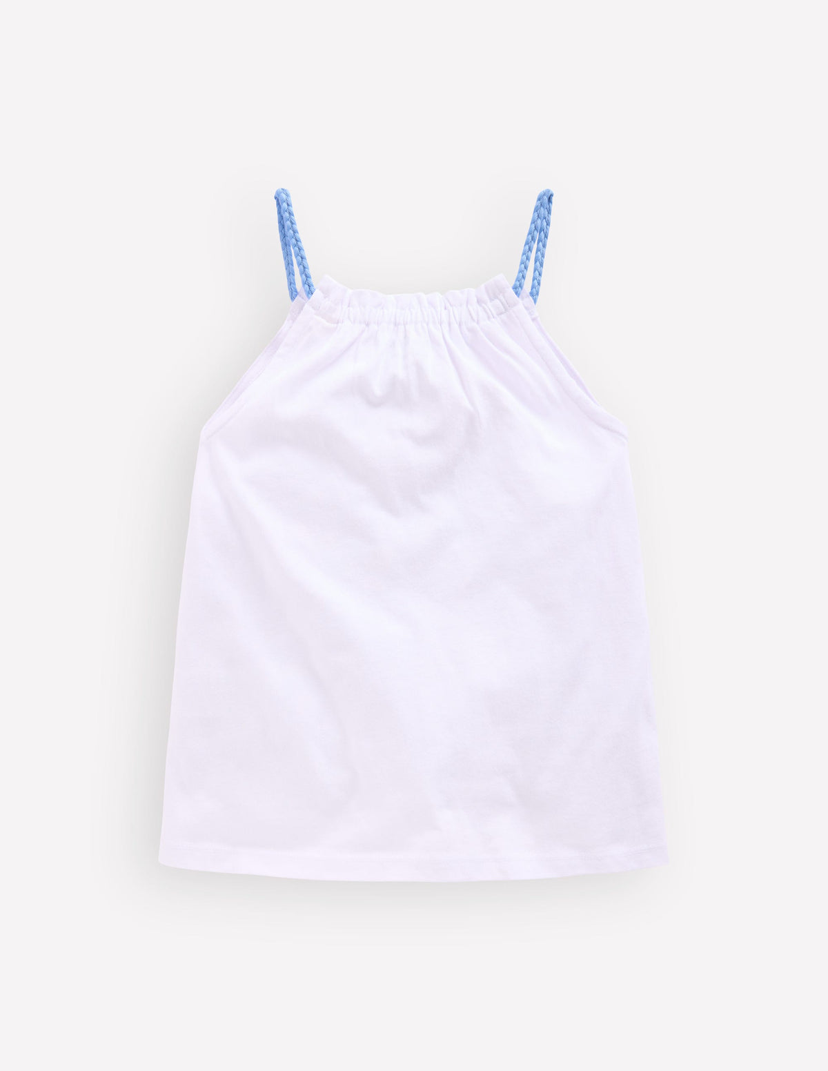 Plaited Strap Embroidered Tank-White Embroidery - Image 2