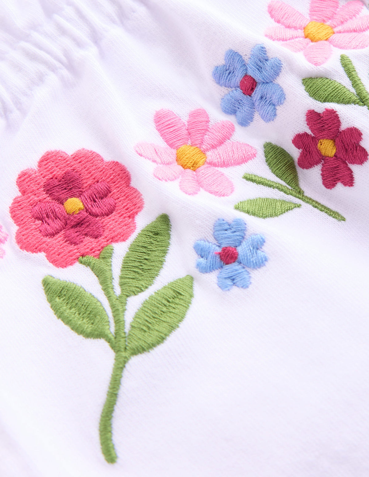 Plaited Strap Embroidered Tank-White Embroidery - Image 3