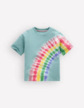 Tie Dye Logo Top-Dawn Blue Rainbow