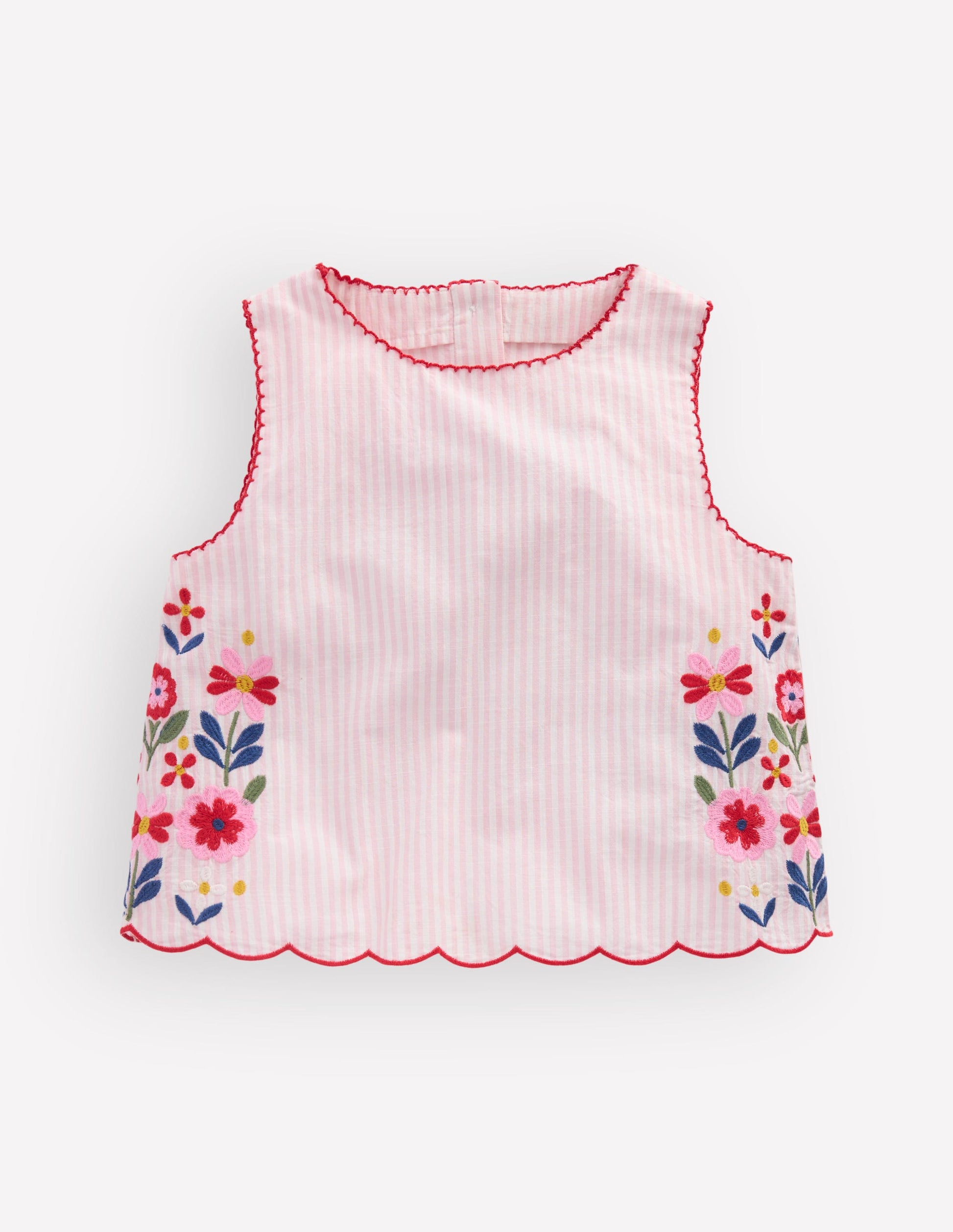 Woven Shell Top-Chalk Pink/ Ivory Floral-1