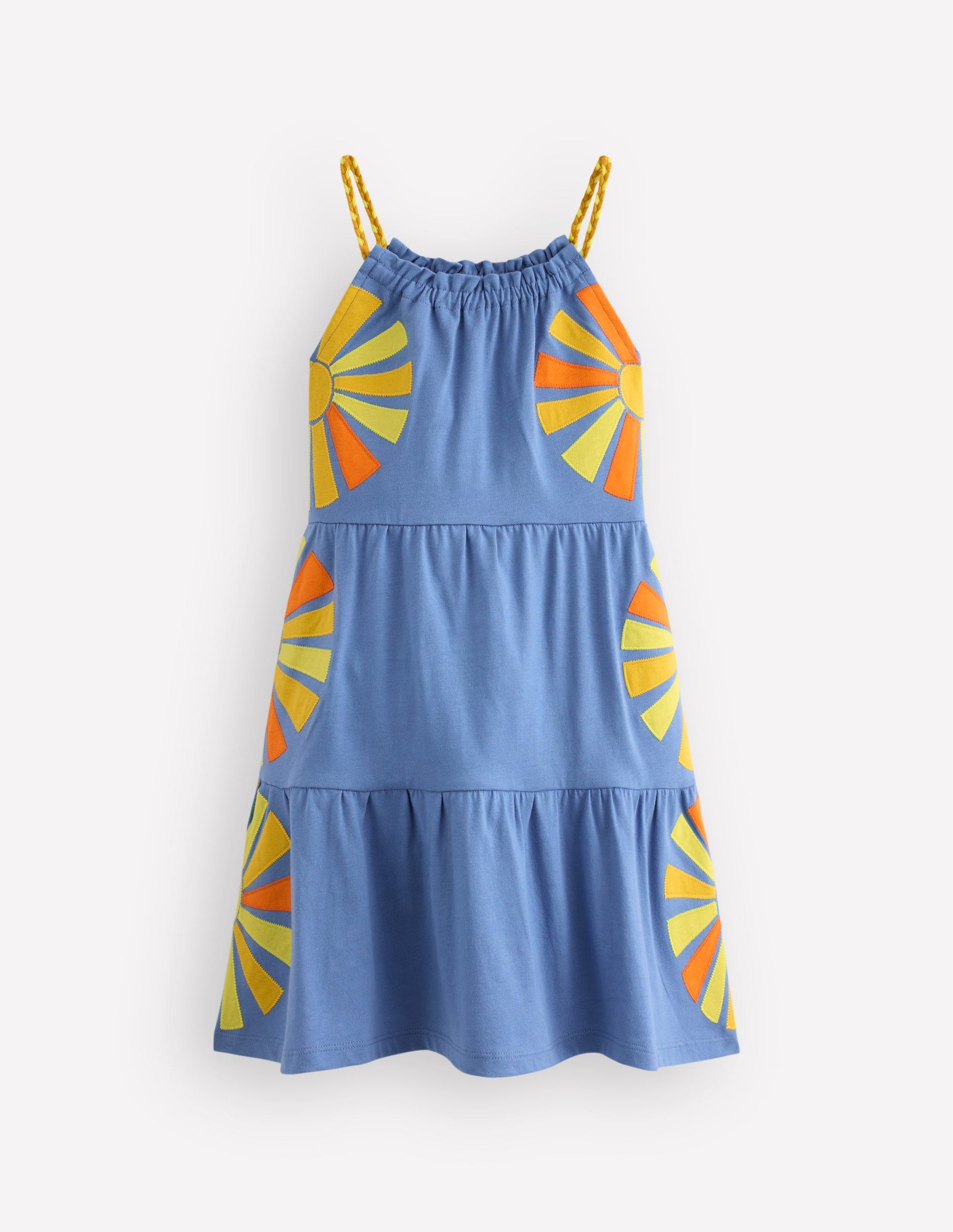 Enola Appliqué Jersey Dress-Salt Blue Sunrays-2