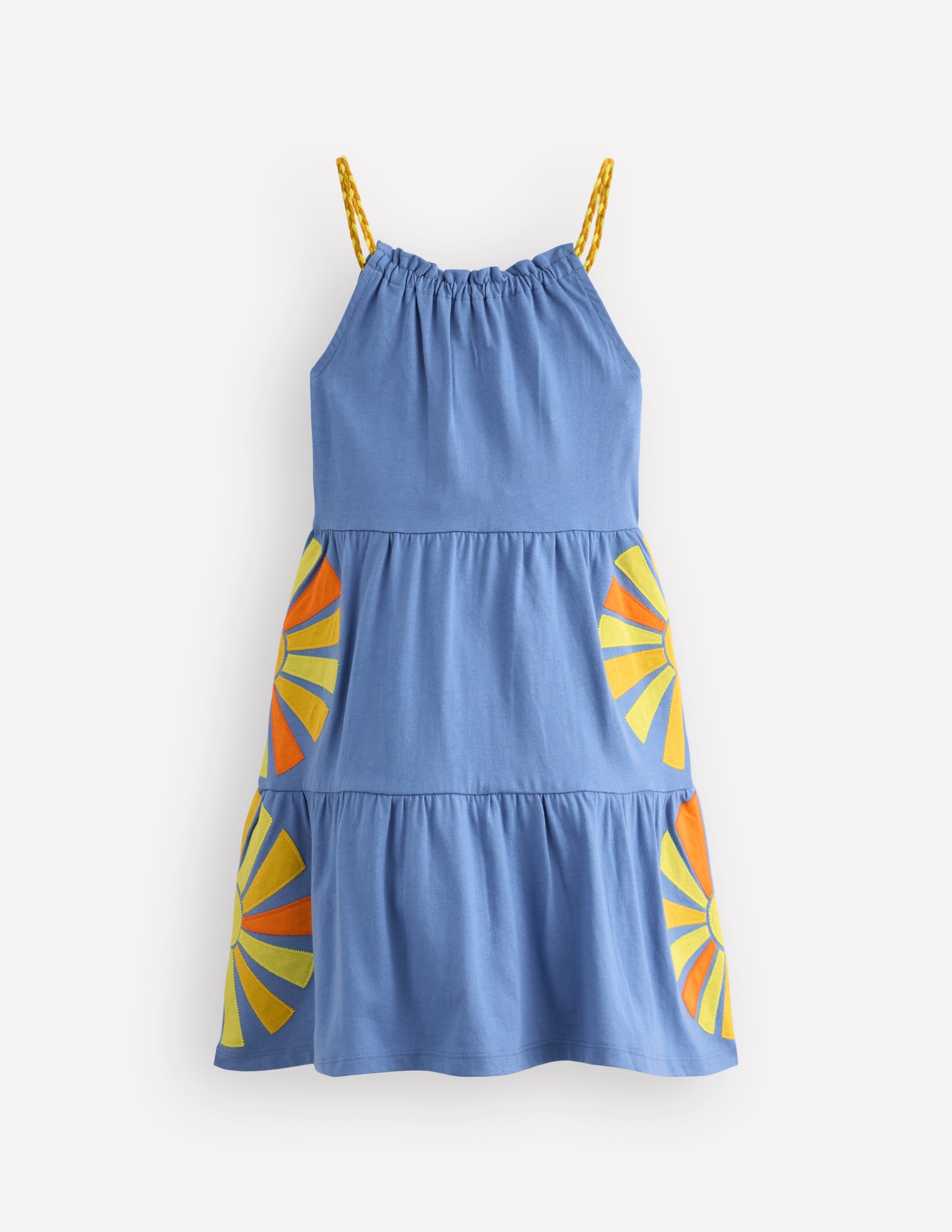 Enola Appliqué Jersey Dress-Salt Blue Sunrays - Image 3