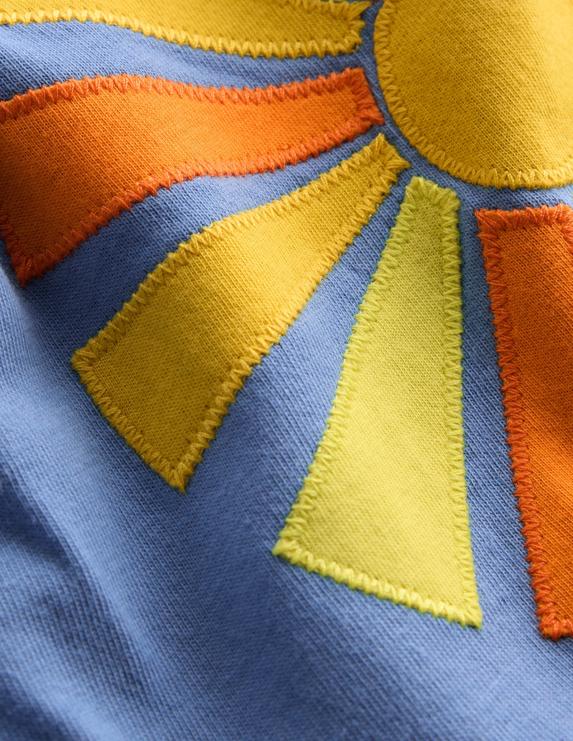 Enola Appliqué Jersey Dress-Salt Blue Sunrays - Image 4