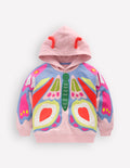 Novelty Relaxed Hoody-Pink Butterfly