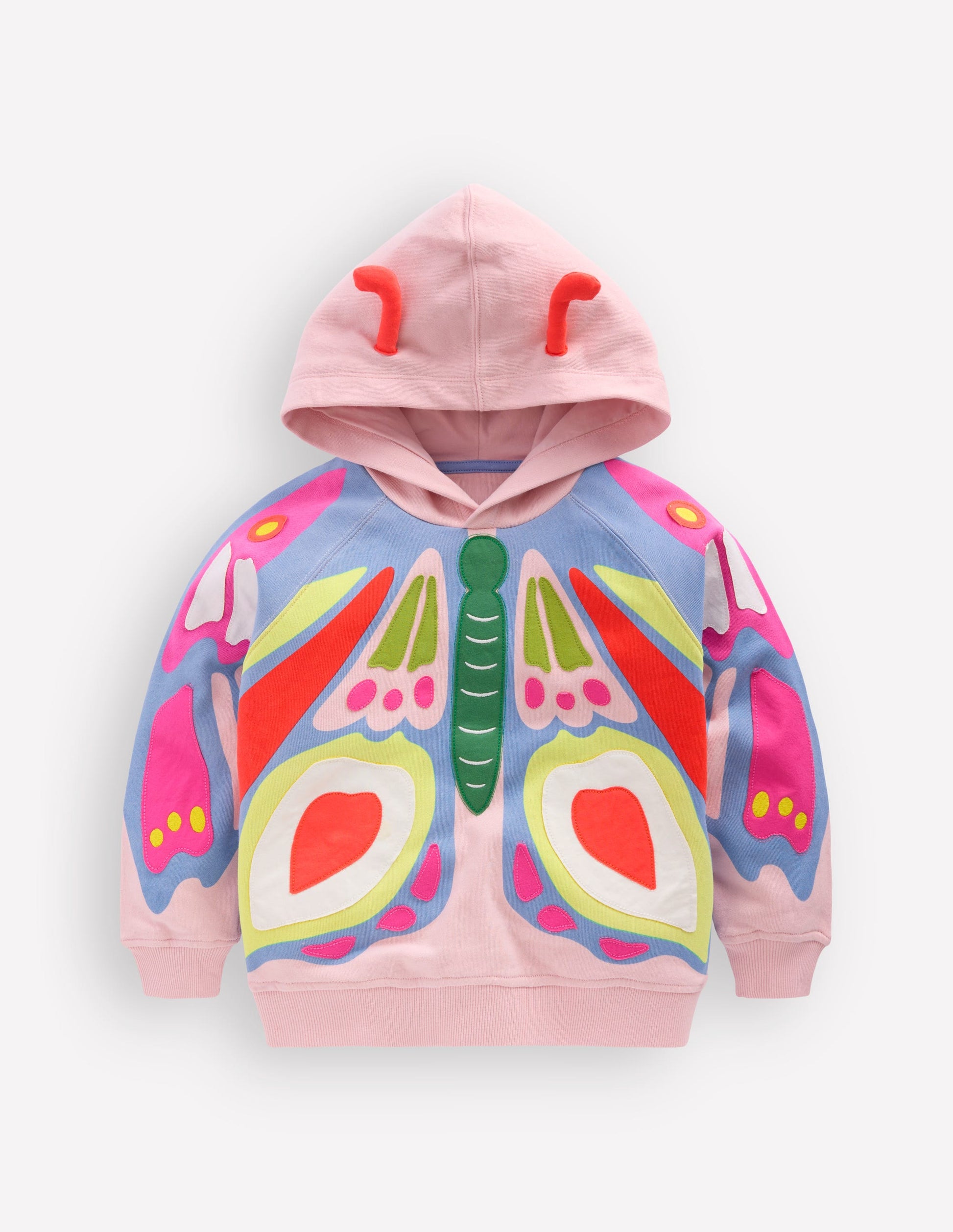 Novelty Relaxed Hoody-Pink Butterfly-1