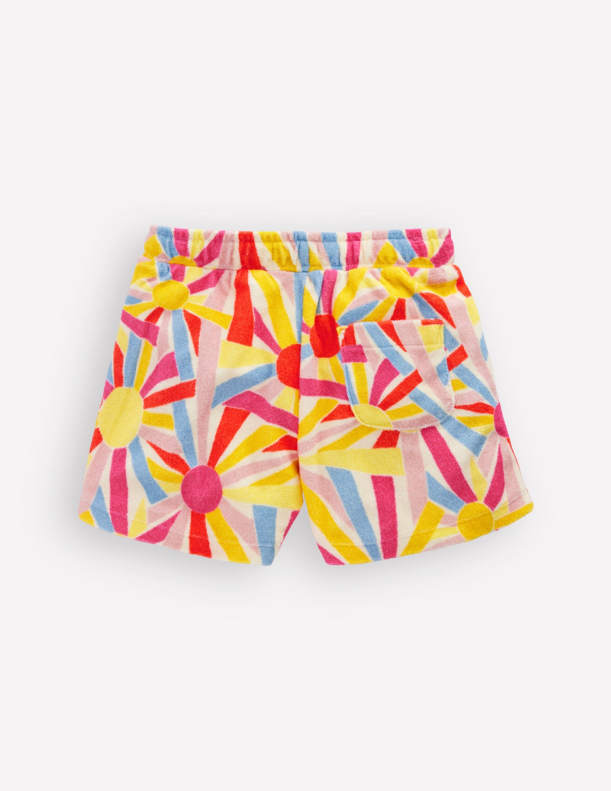 Patch Pocket Towelling short-Soft Ivory Sunburst-3