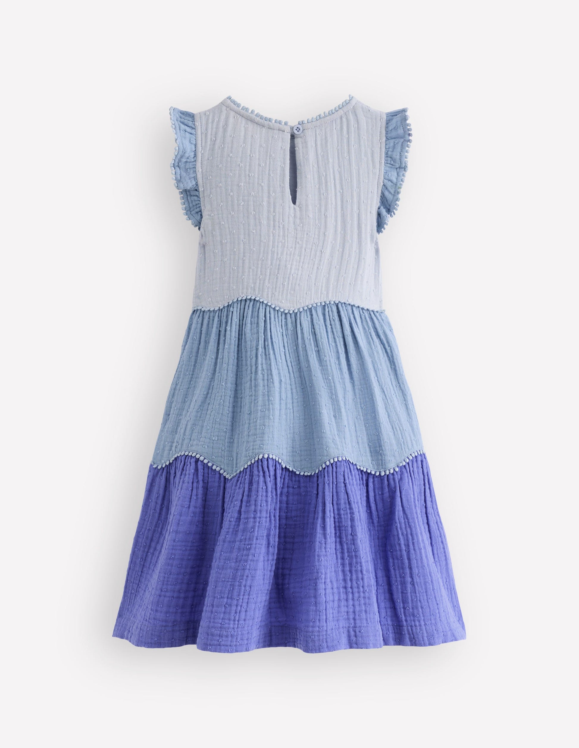 Double Cloth Twirly Dress-Forget Me Not Blue-2