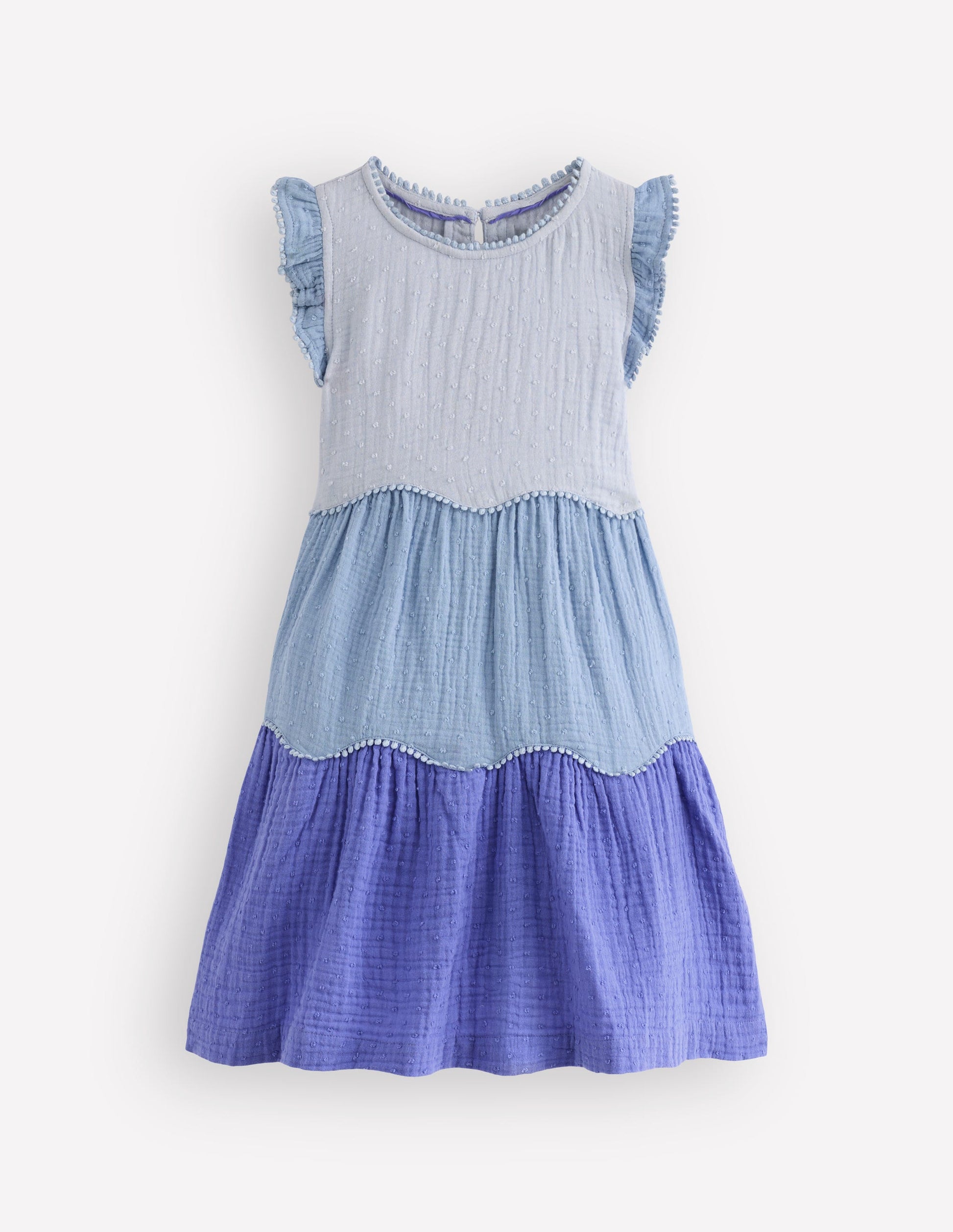 Double Cloth Twirly Dress-Forget Me Not Blue-1