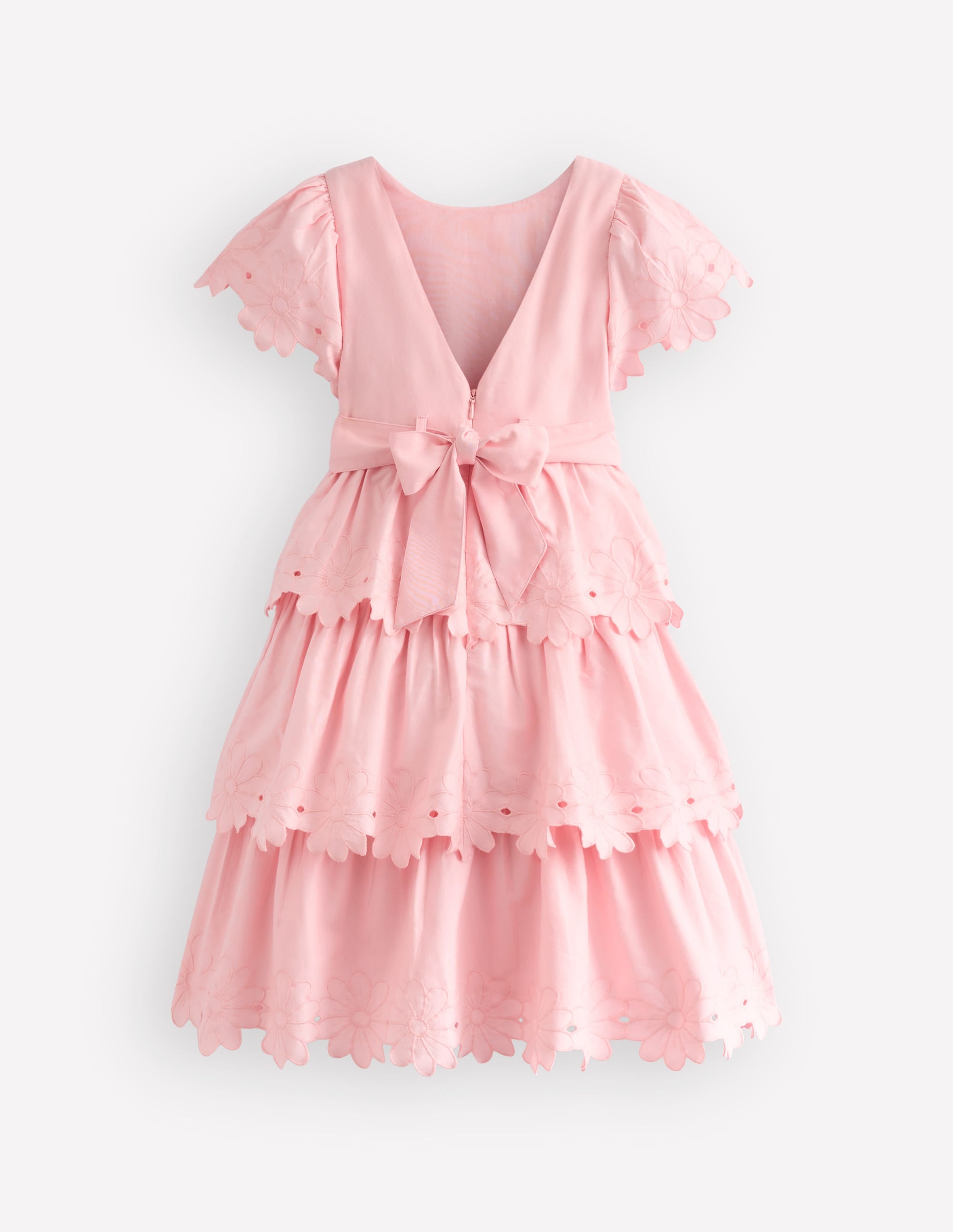 Flower Hem Occasion Dress-Pink - Image 2
