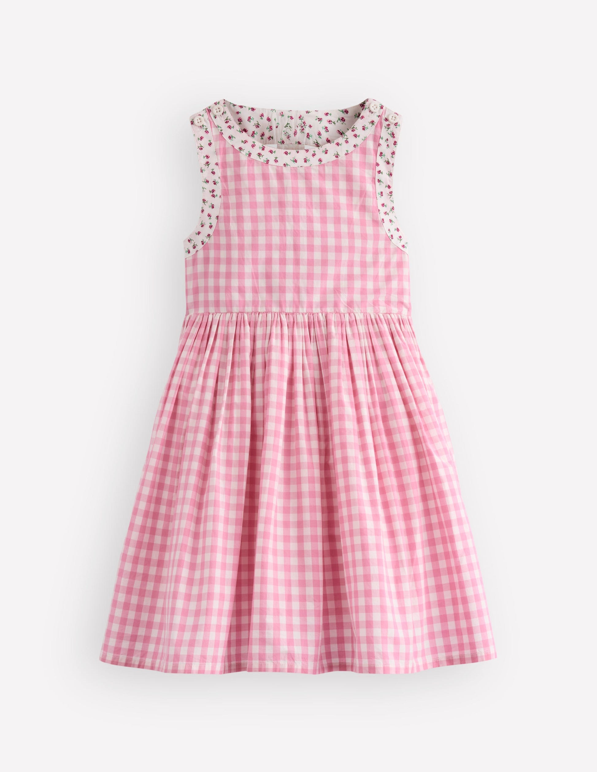 Harlow Logo Dress-Spring Blossom Gingham Sunray-2