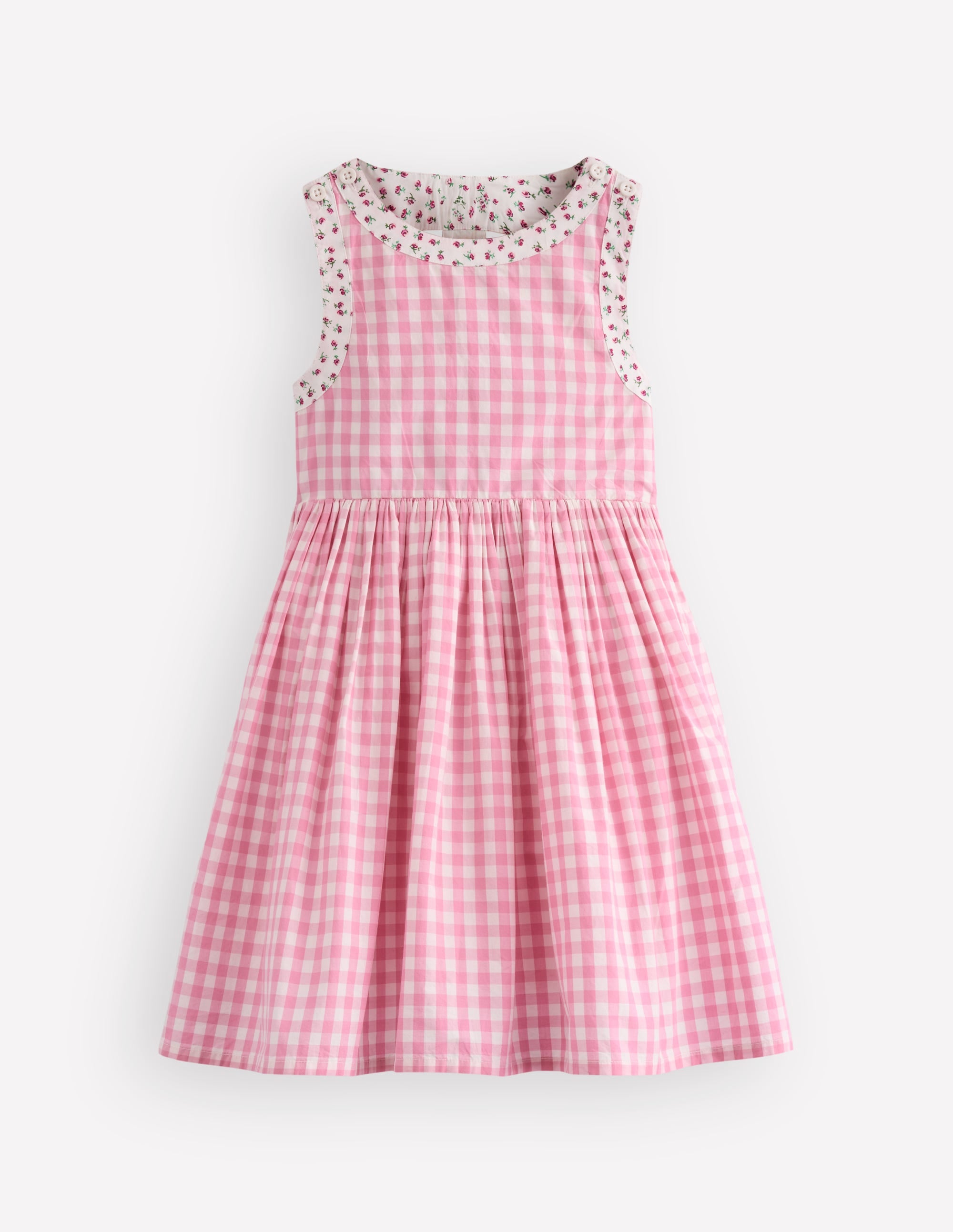 Harlow Logo Dress-Spring Blossom Gingham Sunray - Image 2