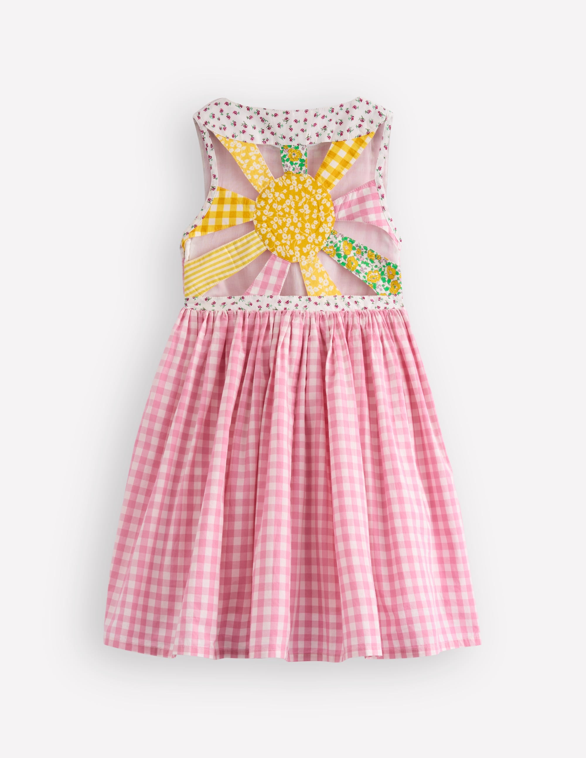 Harlow Logo Dress-Spring Blossom Gingham Sunray - Image 3